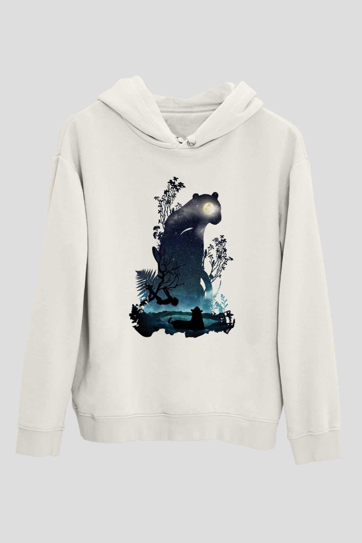 Kaplan Beyaz Unisex Hoodie