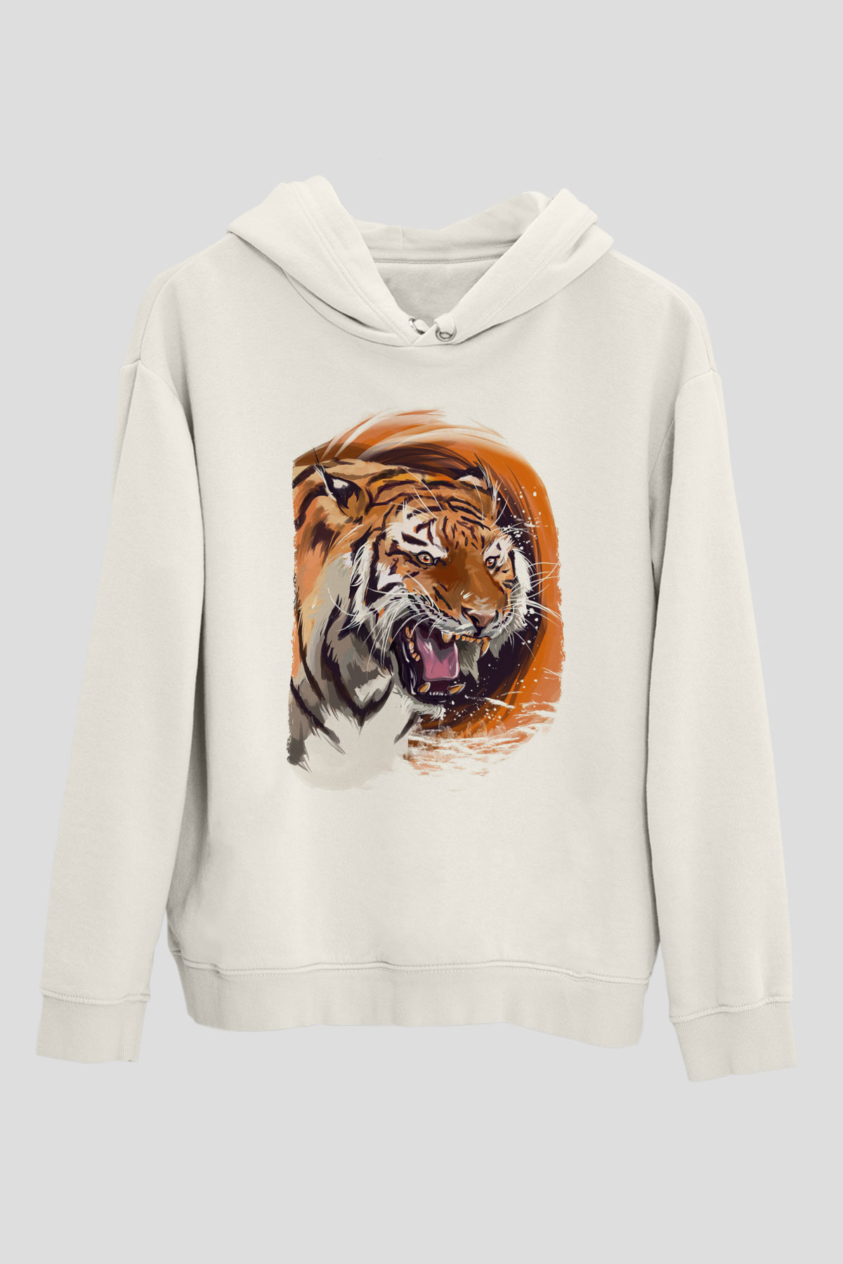 Kaplan Beyaz Unisex Hoodie