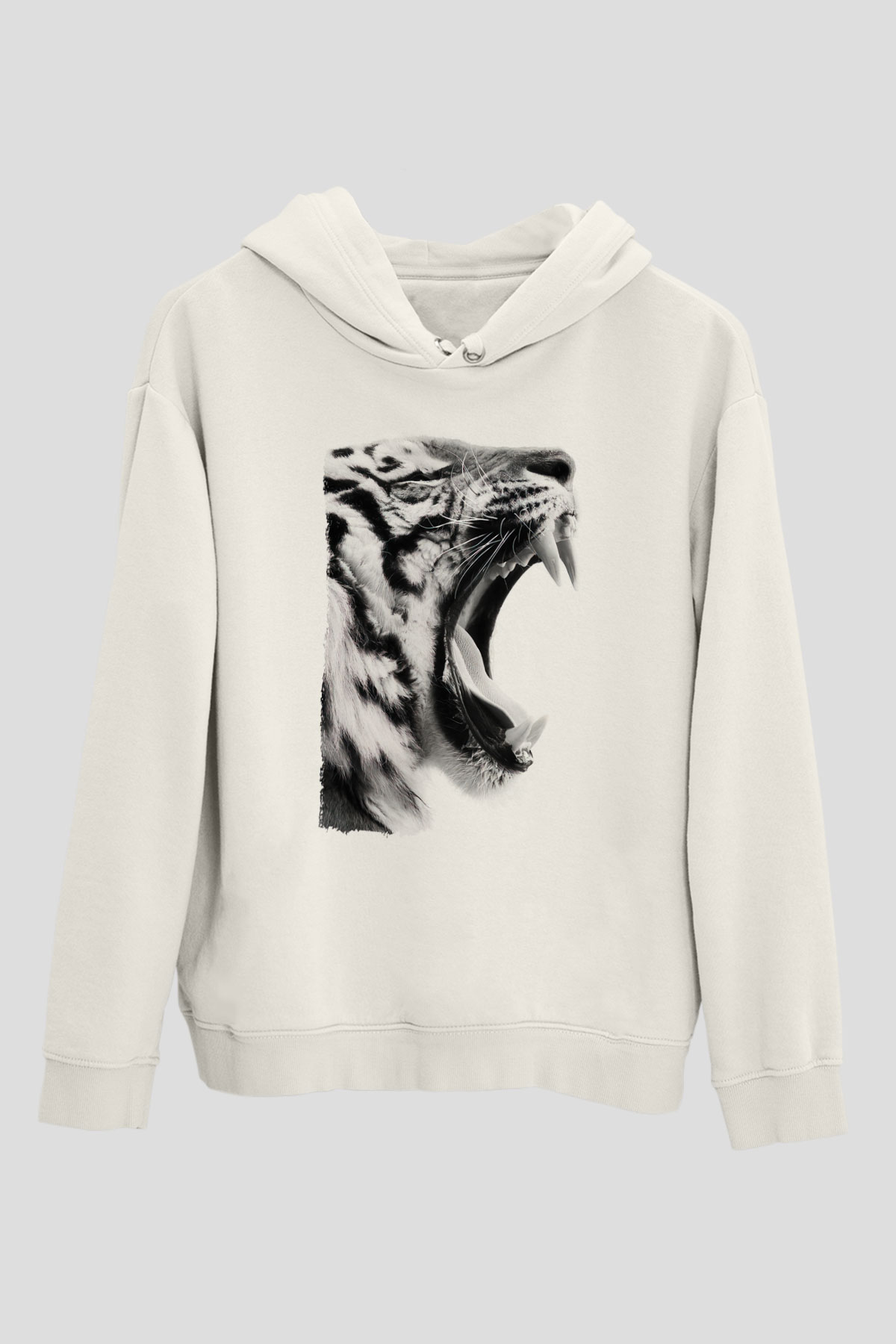 Kaplan Beyaz Unisex Hoodie