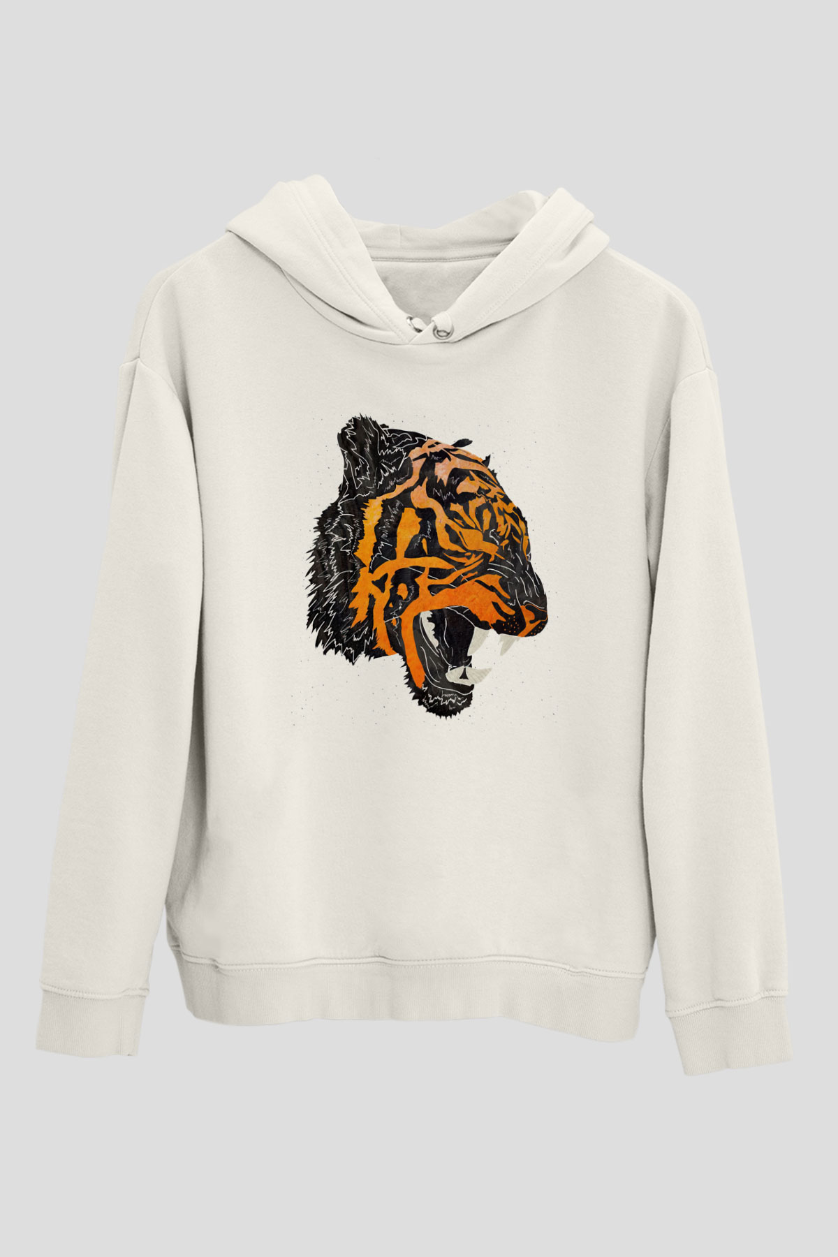 Kaplan Beyaz Unisex Hoodie