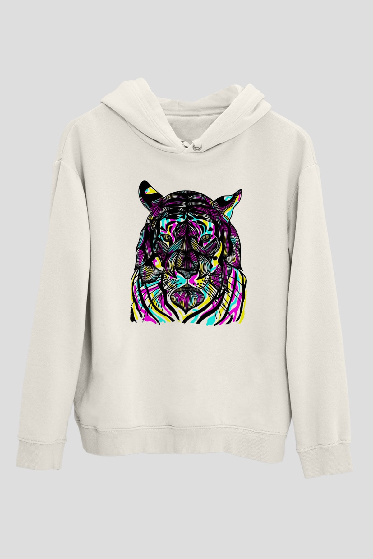 Kaplan Beyaz Unisex Hoodie