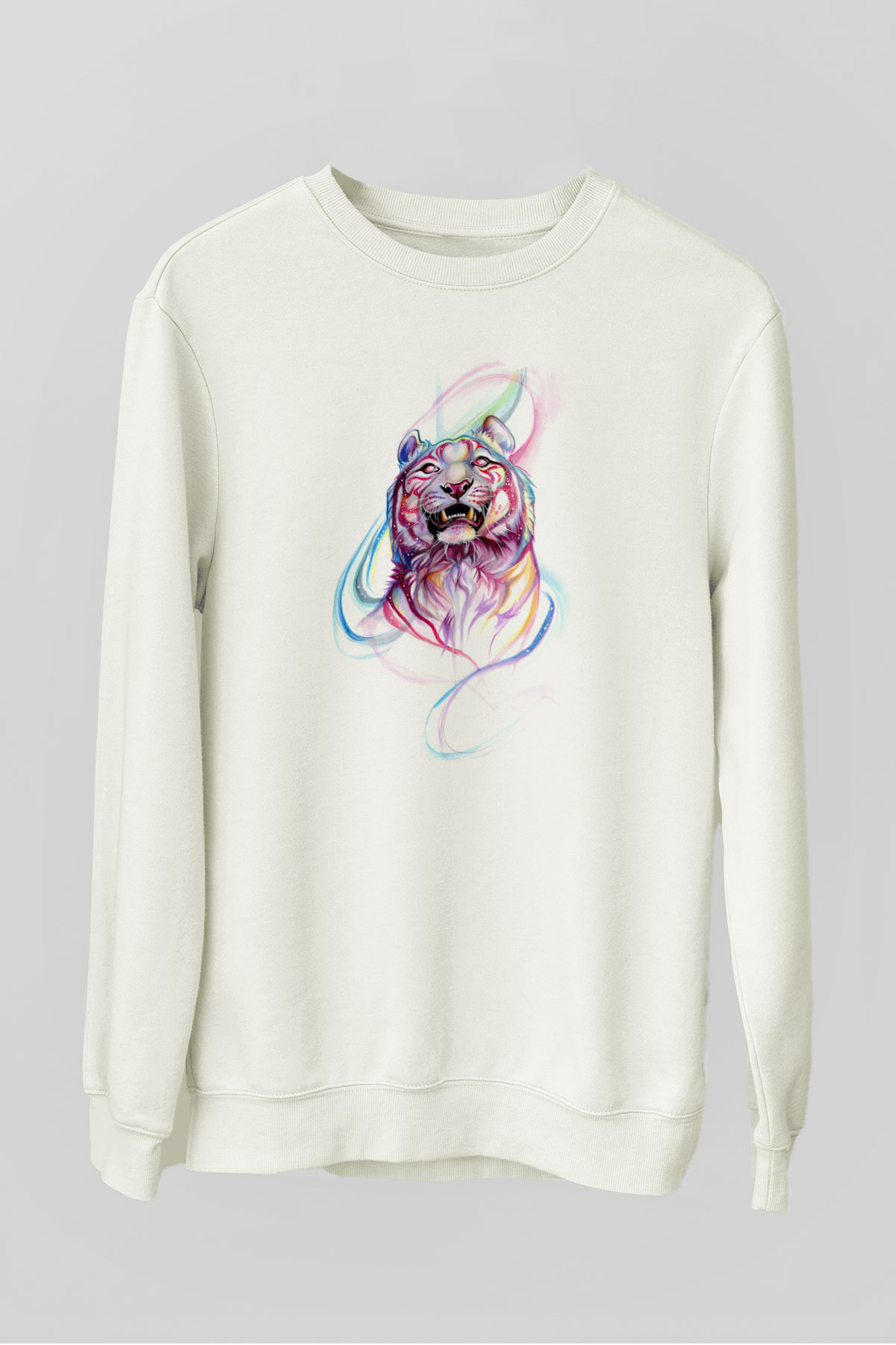 Kaplan Beyaz Unisex Sweatshirt
