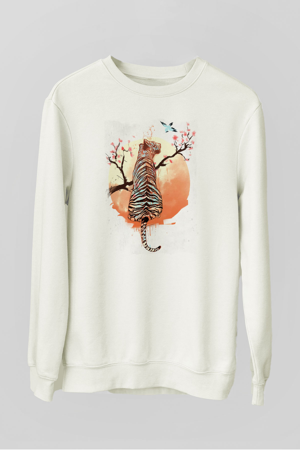 Kaplan Beyaz Unisex Sweatshirt