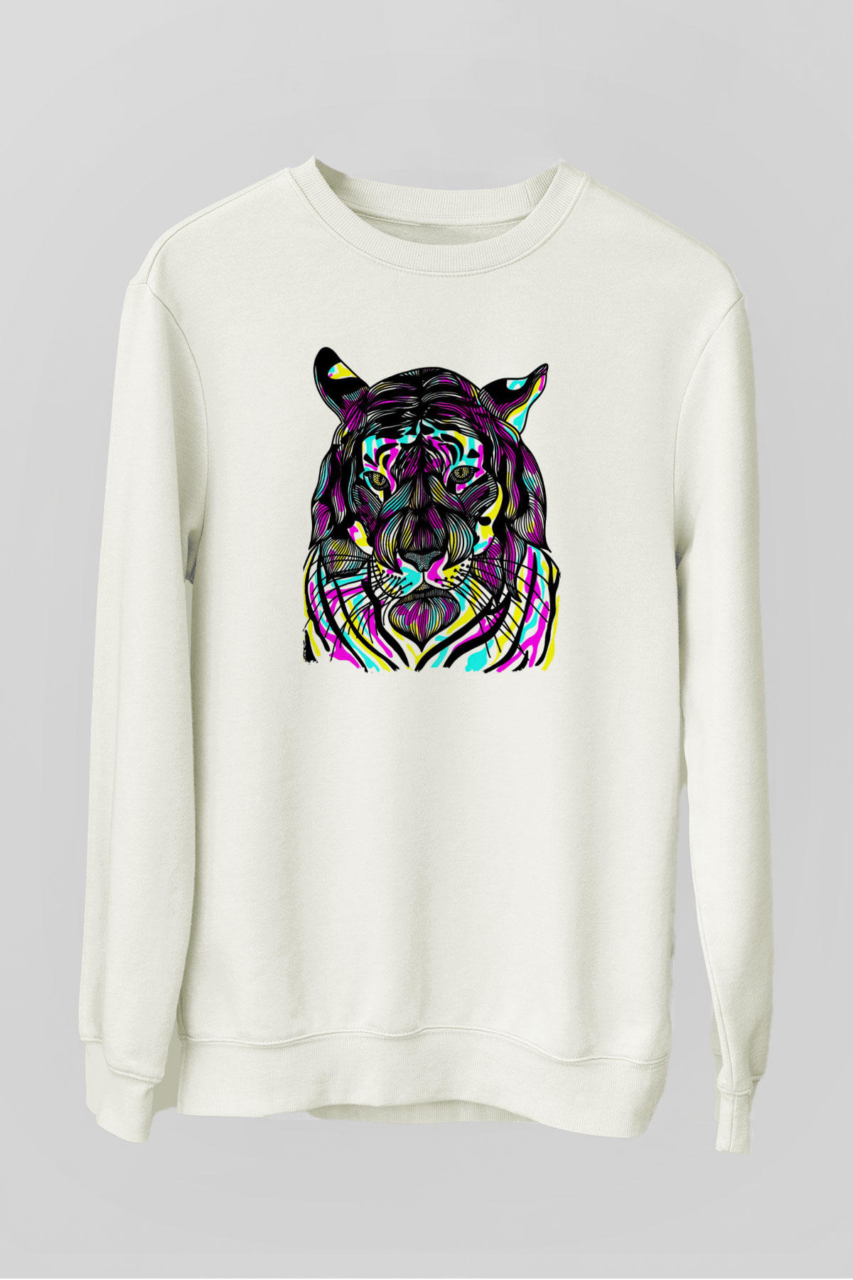 Kaplan Beyaz Unisex Sweatshirt