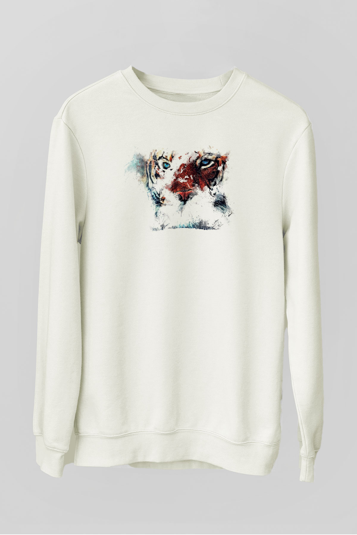 Kaplan Beyaz Unisex Sweatshirt
