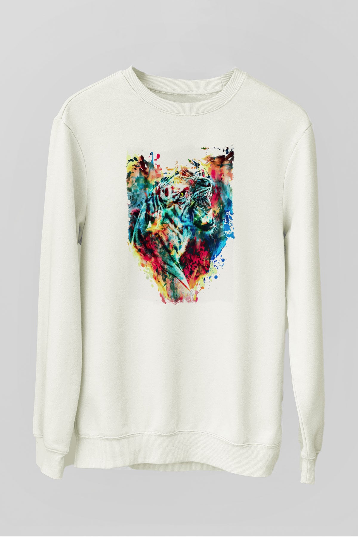 Kaplan Beyaz Unisex Sweatshirt