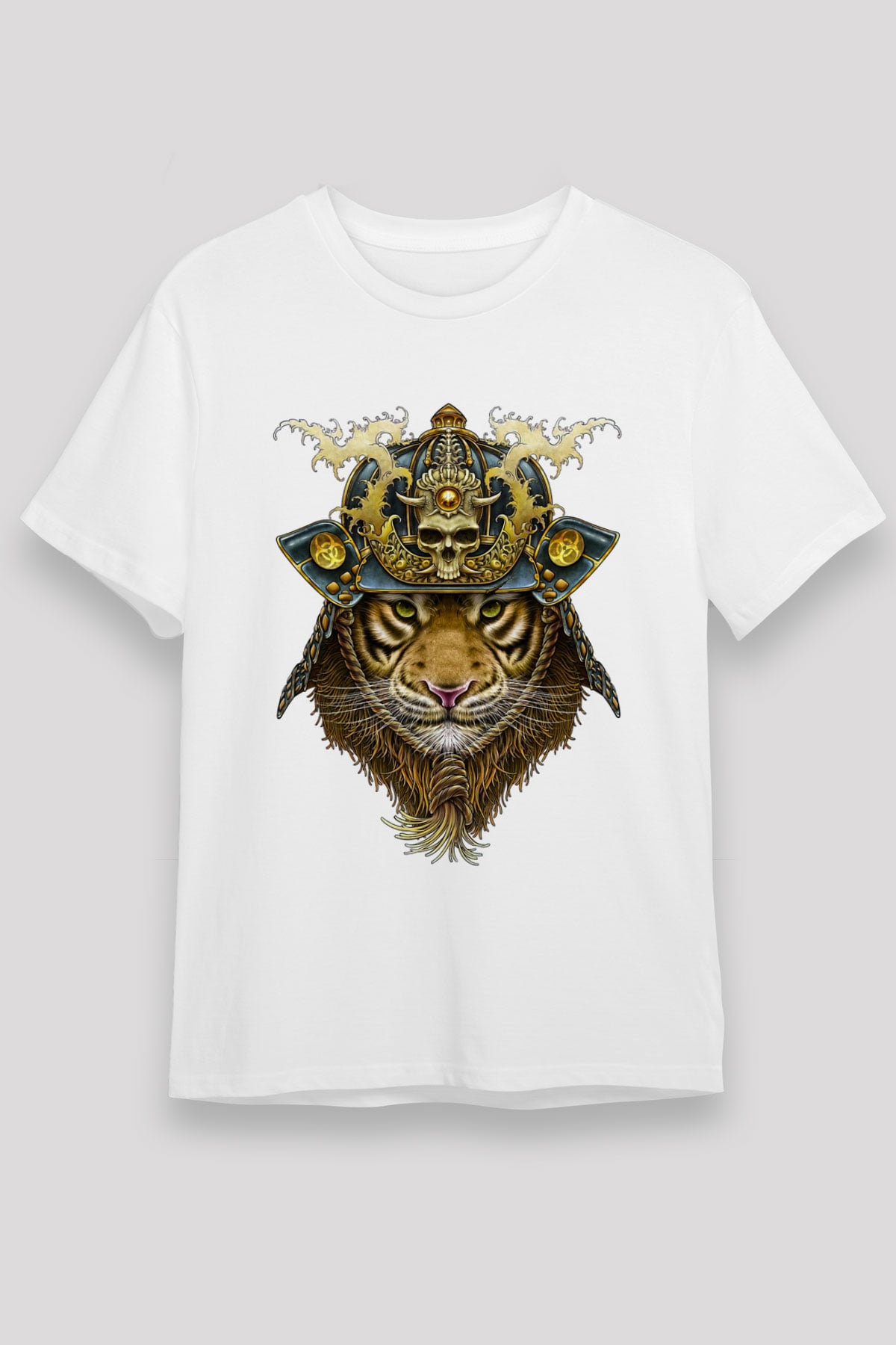 Kaplan Beyaz Unisex Tişört T-Shirt - TişörtFabrikası