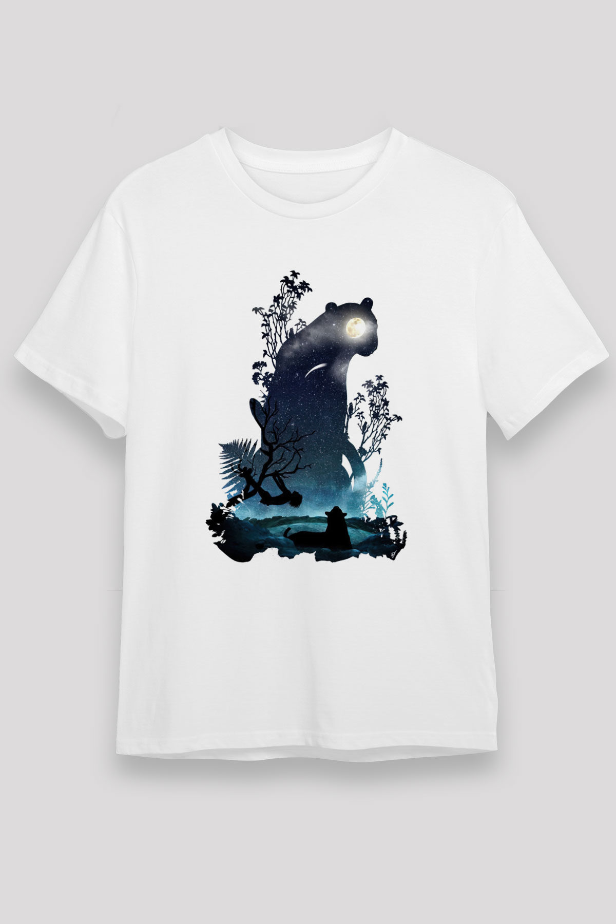 Kaplan Beyaz Unisex Tişört T-Shirt - TişörtFabrikası