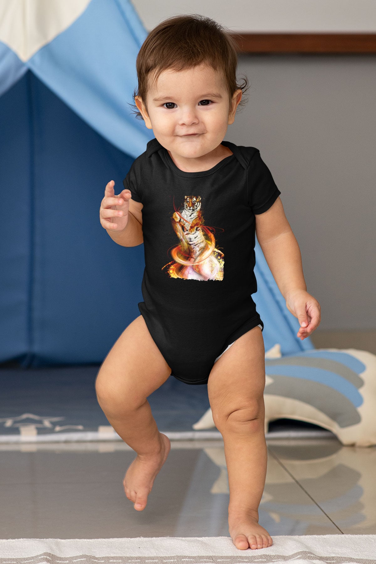 Kaplan Siyah Bebek Body - Zıbın