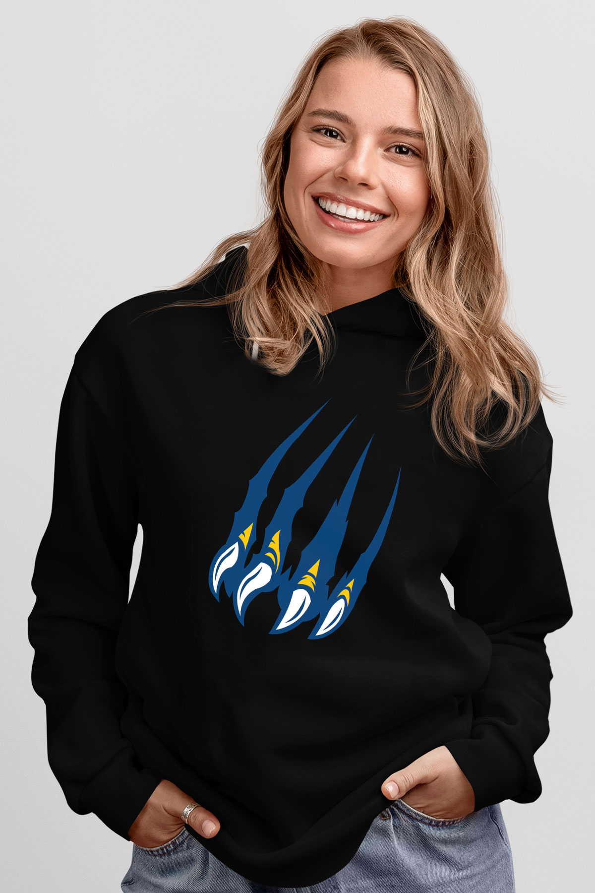 Kaplan Siyah Unisex Hoodie