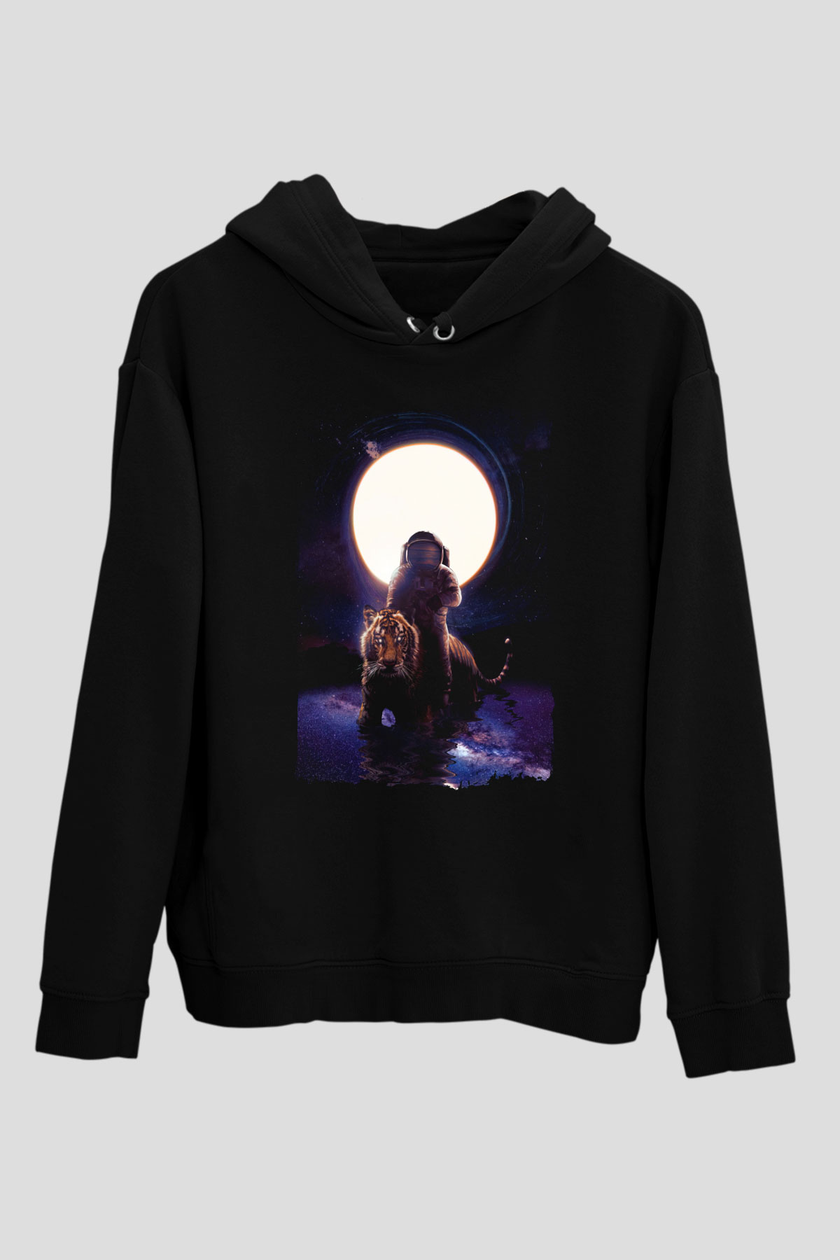 Kaplan Siyah Unisex Hoodie