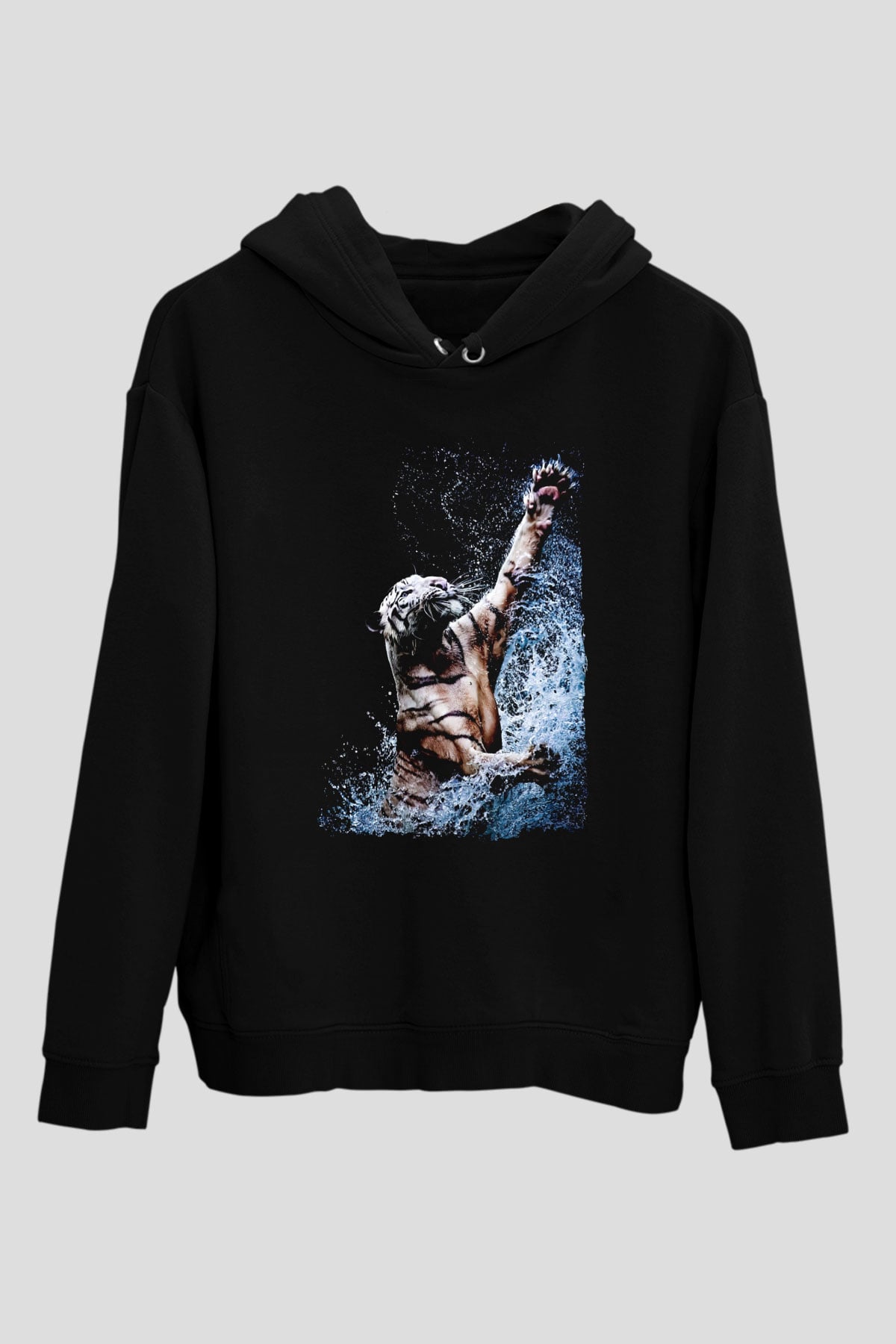 Kaplan Siyah Unisex Hoodie