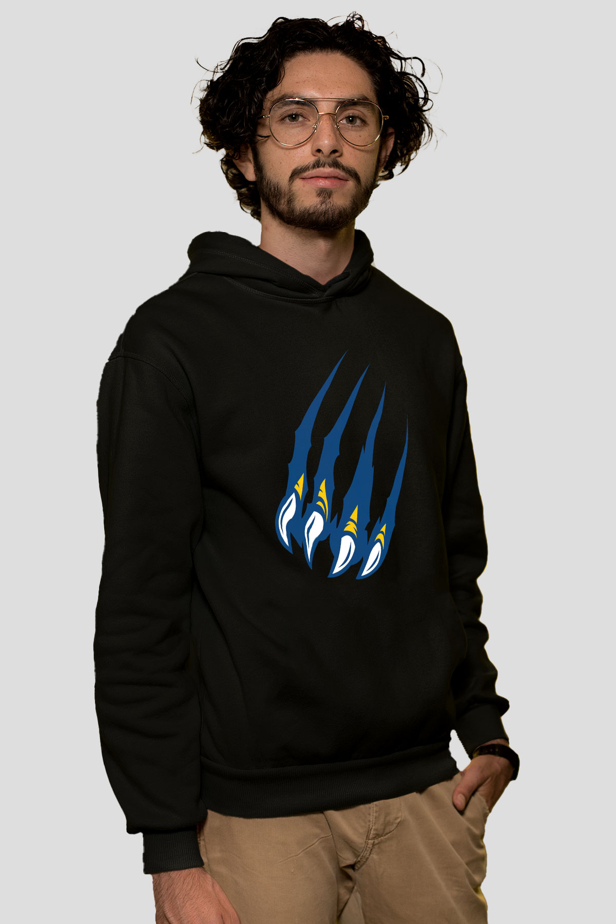 Kaplan Siyah Unisex Hoodie