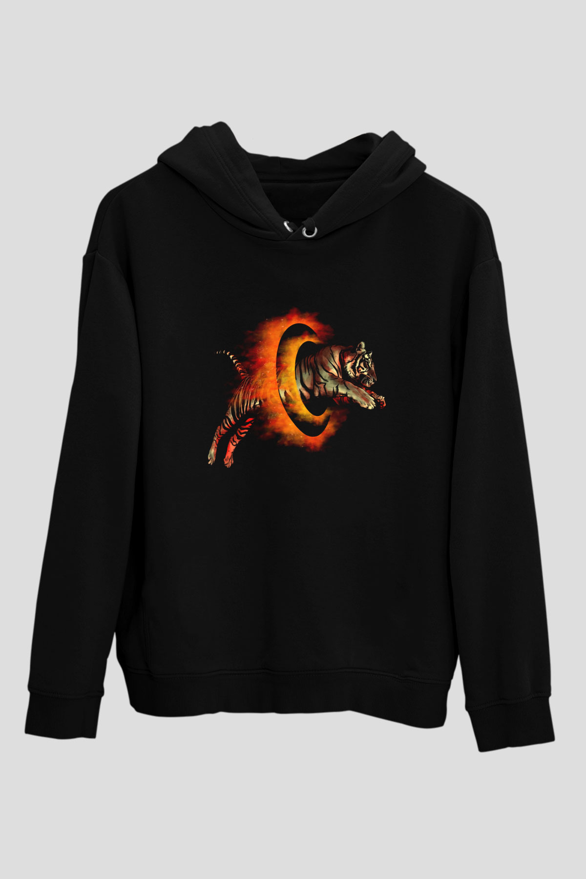 Kaplan Siyah Unisex Hoodie