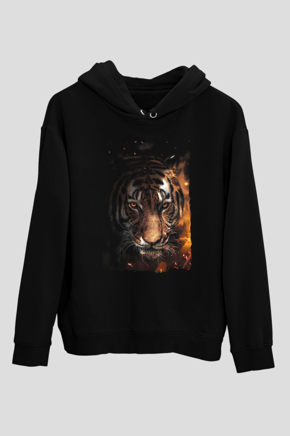 Kaplan Siyah Unisex Hoodie