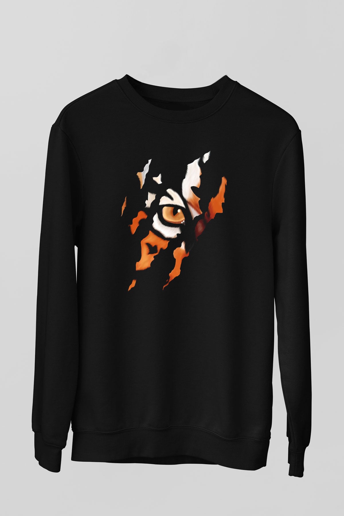 Kaplan Siyah Unisex Sweatshirt