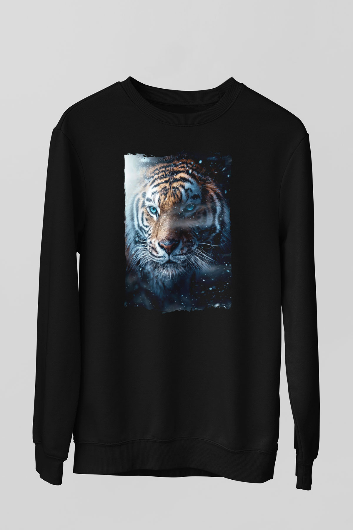 Kaplan Siyah Unisex Sweatshirt