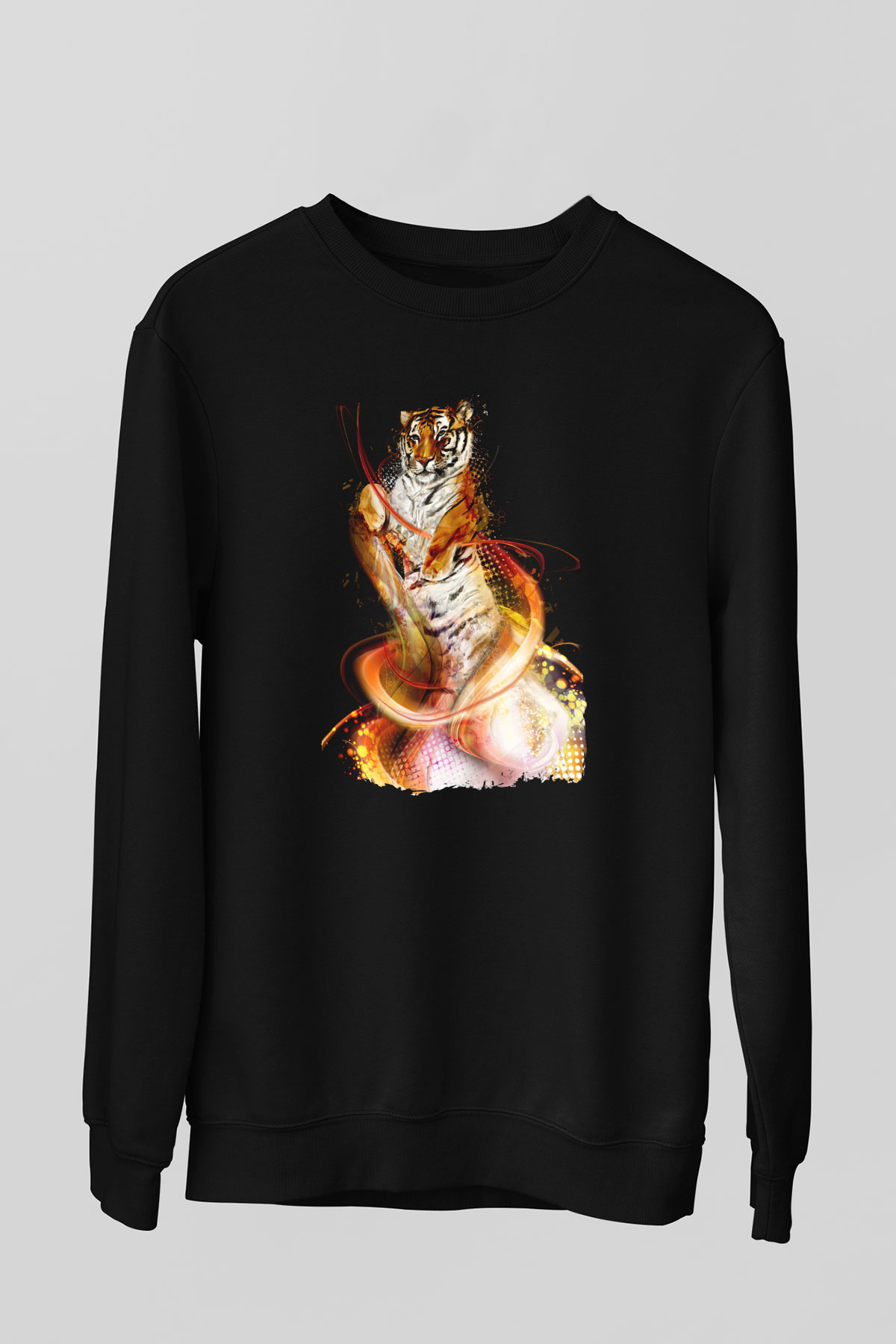 Kaplan Siyah Unisex Sweatshirt