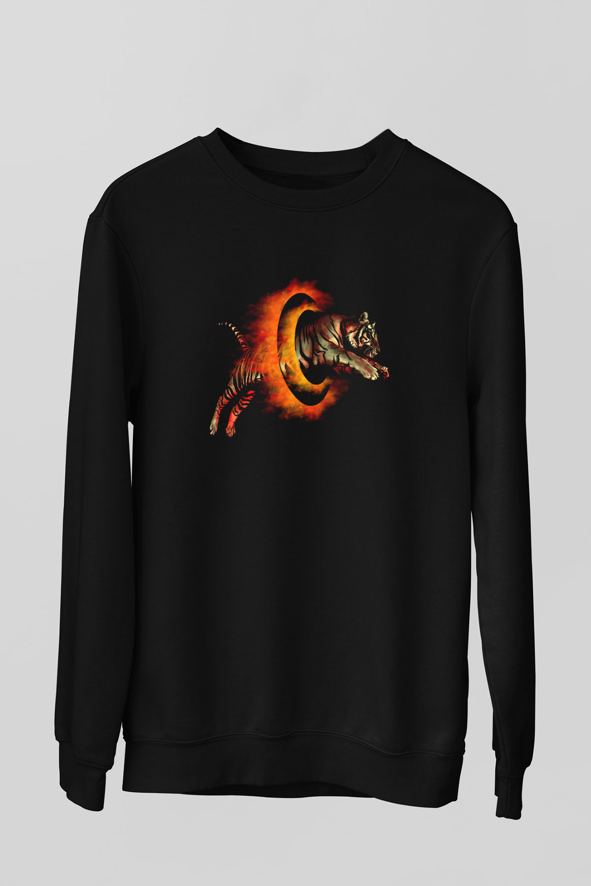 Kaplan Siyah Unisex Sweatshirt