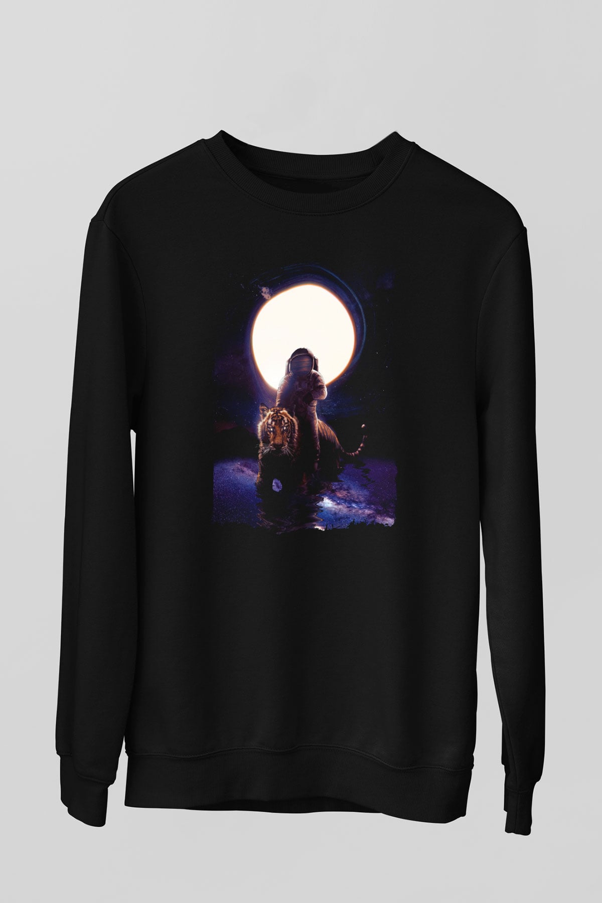 Kaplan Siyah Unisex Sweatshirt