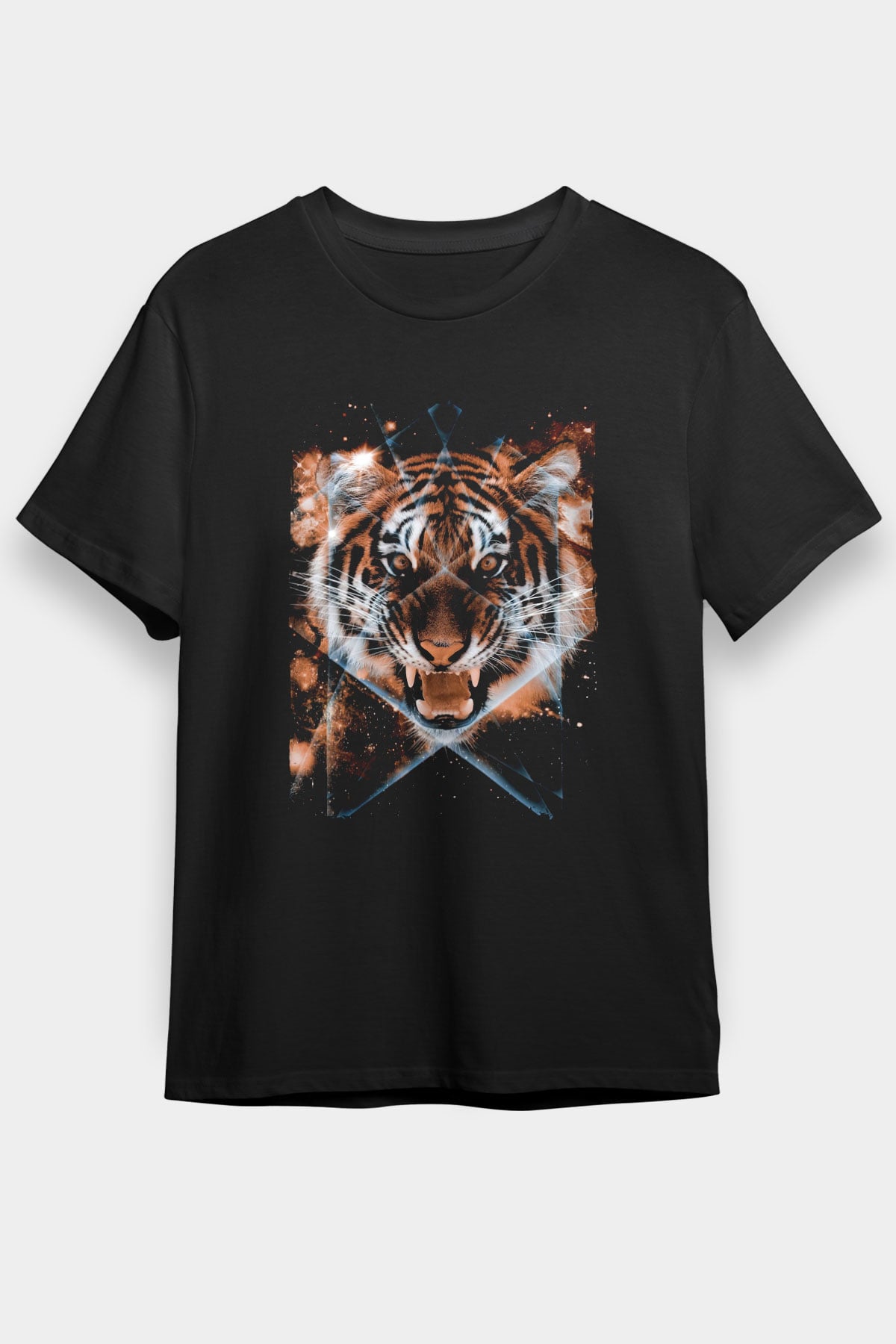 Kaplan Siyah Unisex Tişört T-Shirt - TişörtFabrikası