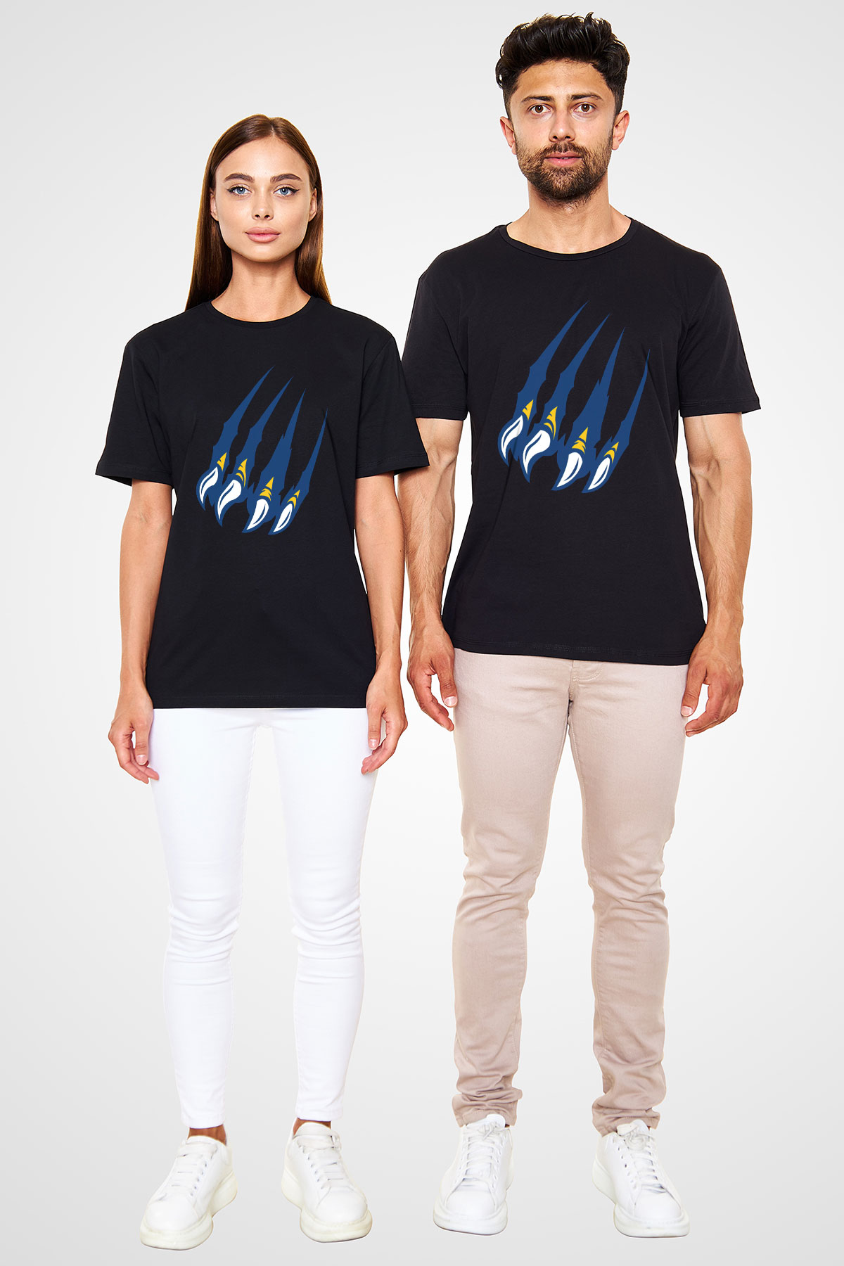 Kaplan Siyah Unisex Tişört T-Shirt - TişörtFabrikası