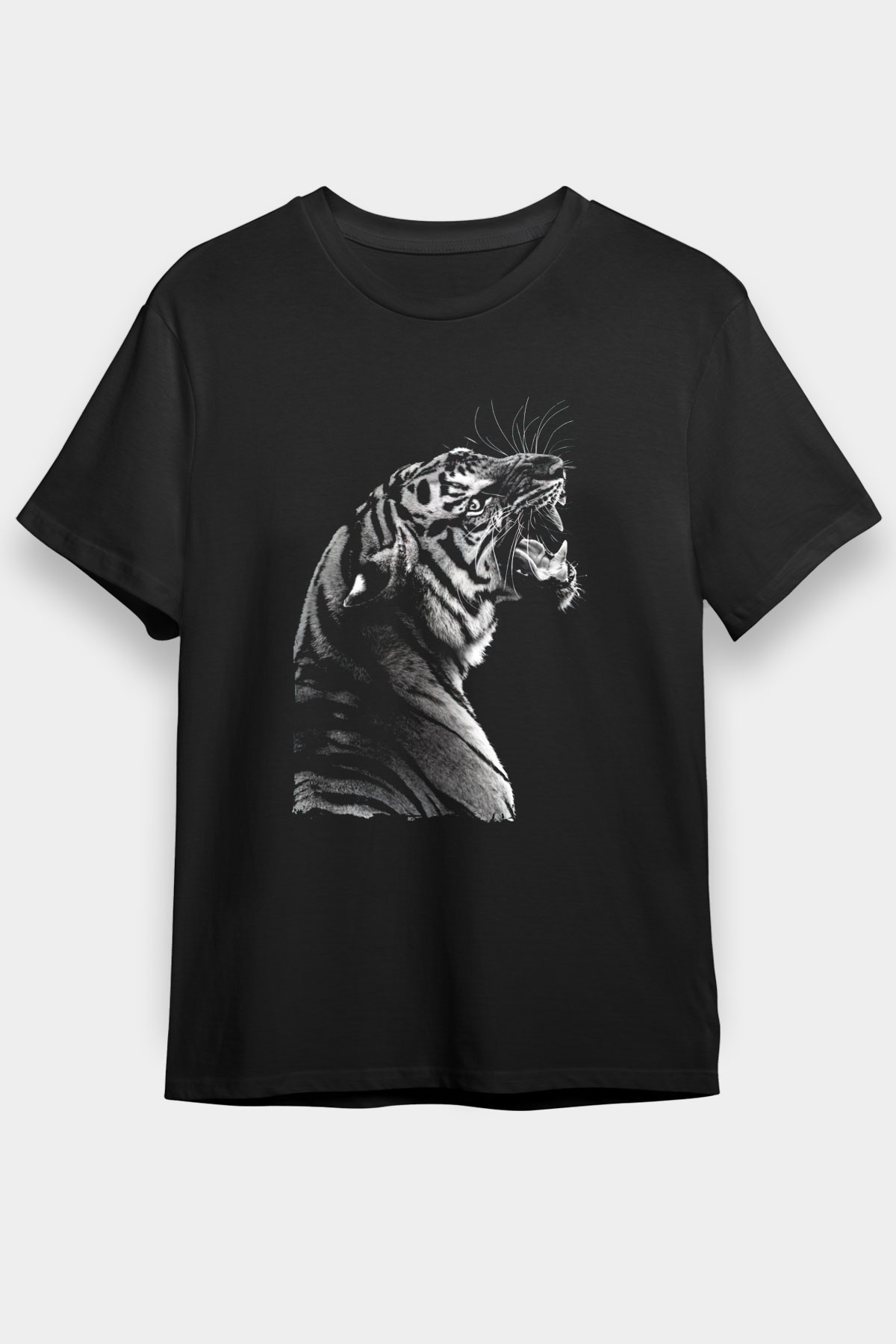 Kaplan Siyah Unisex Tişört T-Shirt - TişörtFabrikası