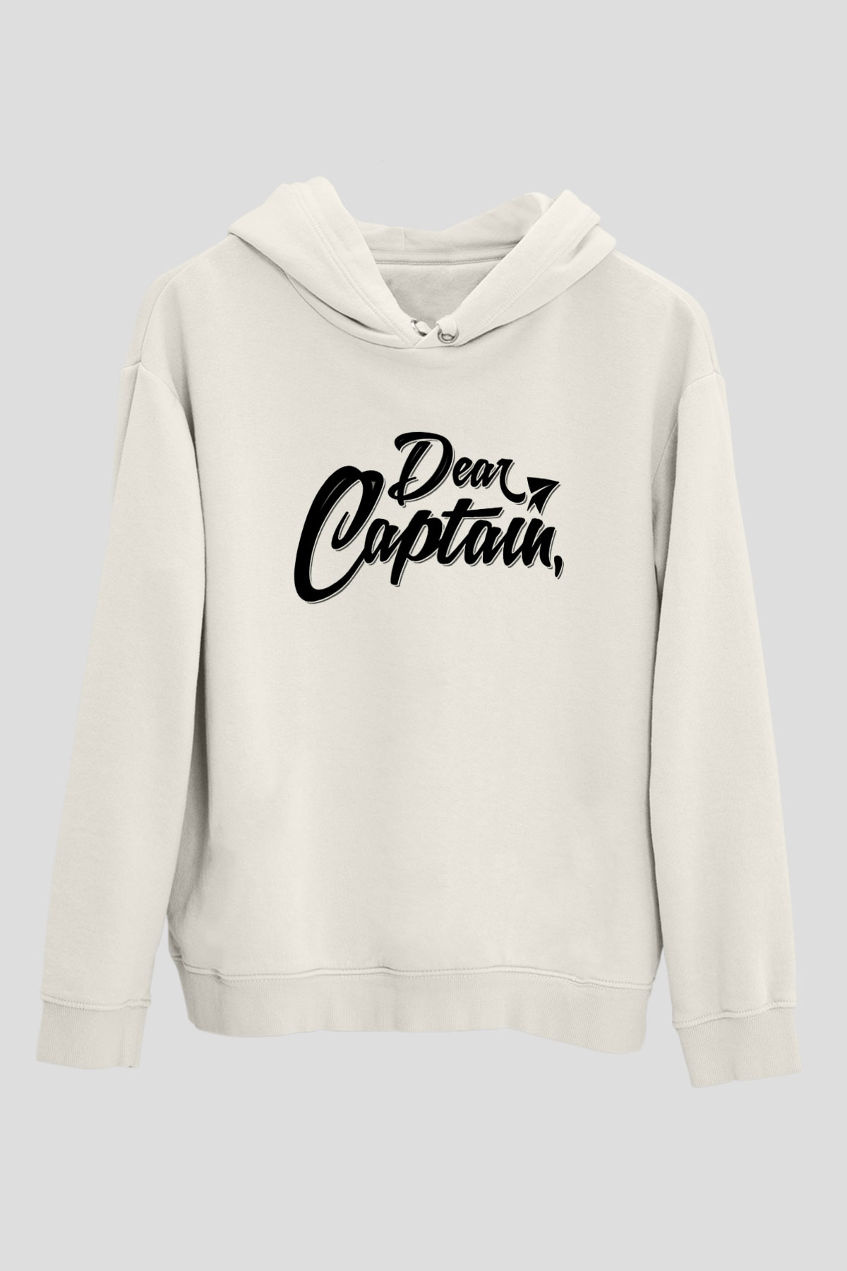 Kaptan Beyaz Unisex Hoodie