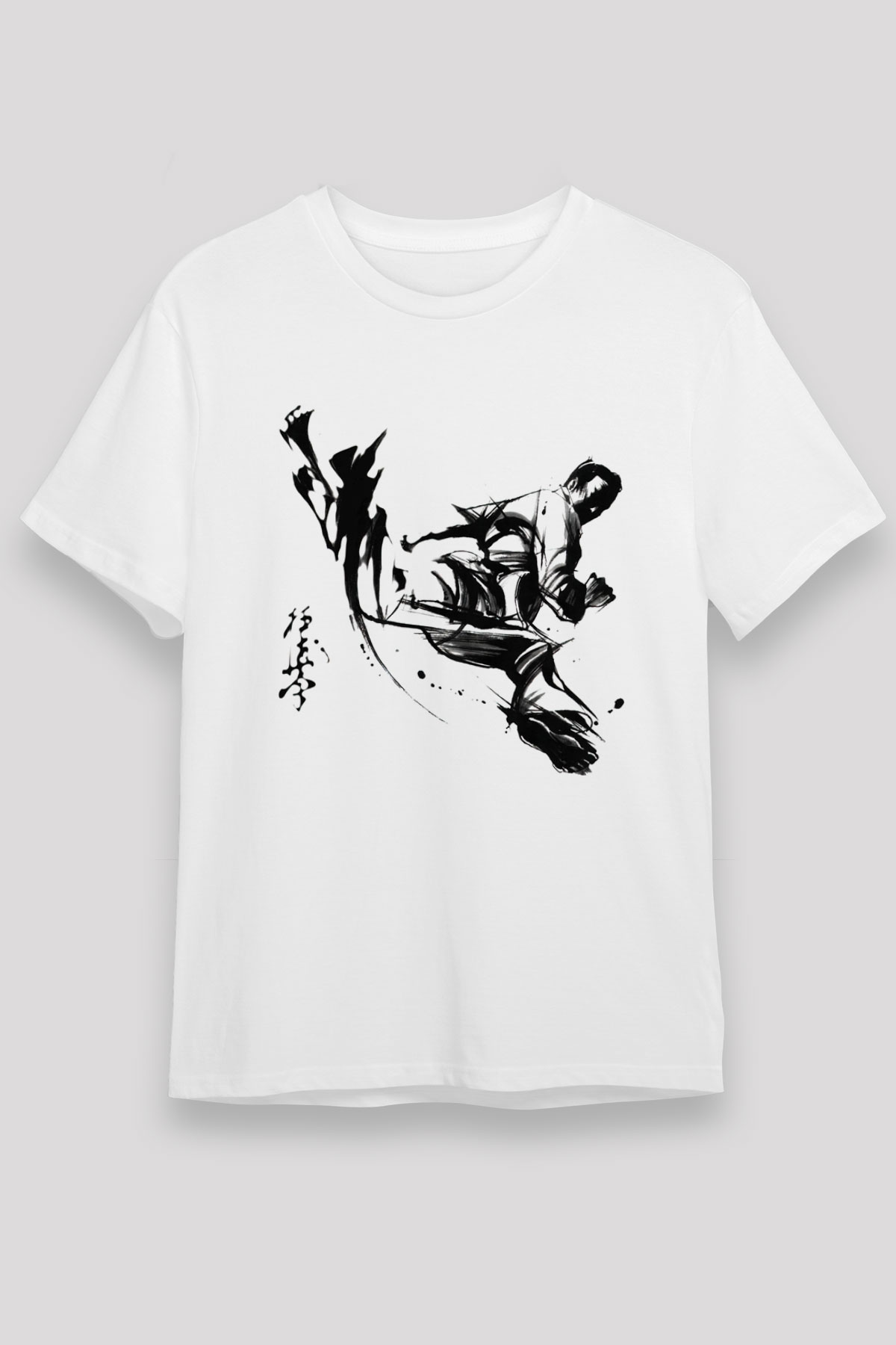 Karate Beyaz Unisex Tişört T-Shirt - TişörtFabrikası