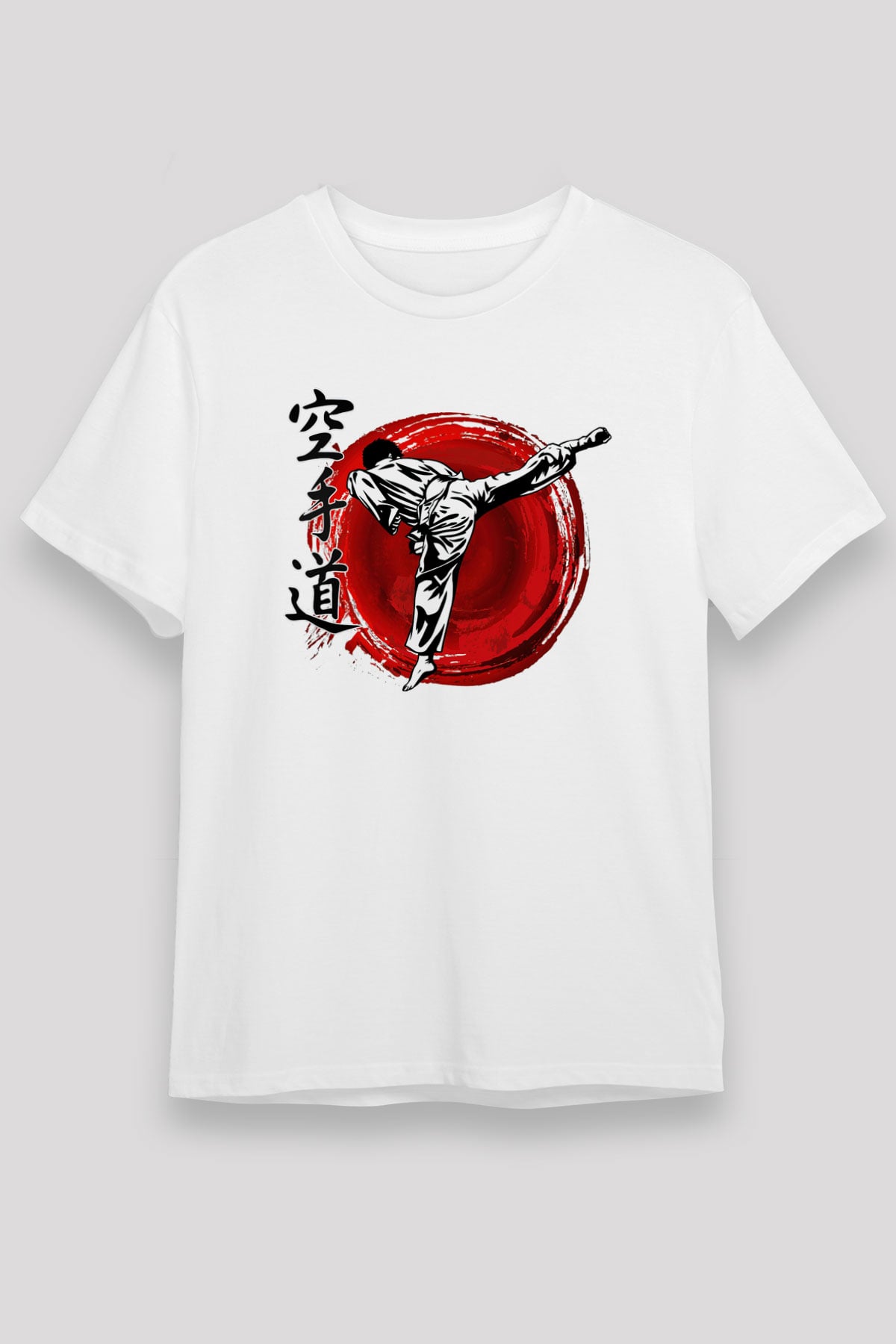Karate Beyaz Unisex Tişört T-Shirt - TişörtFabrikası