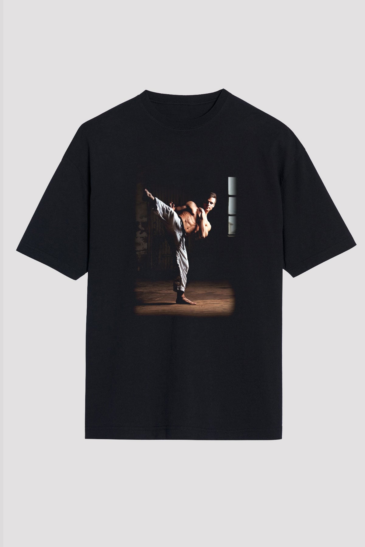 Karate Siyah Unisex Oversize Tişört T-Shirt