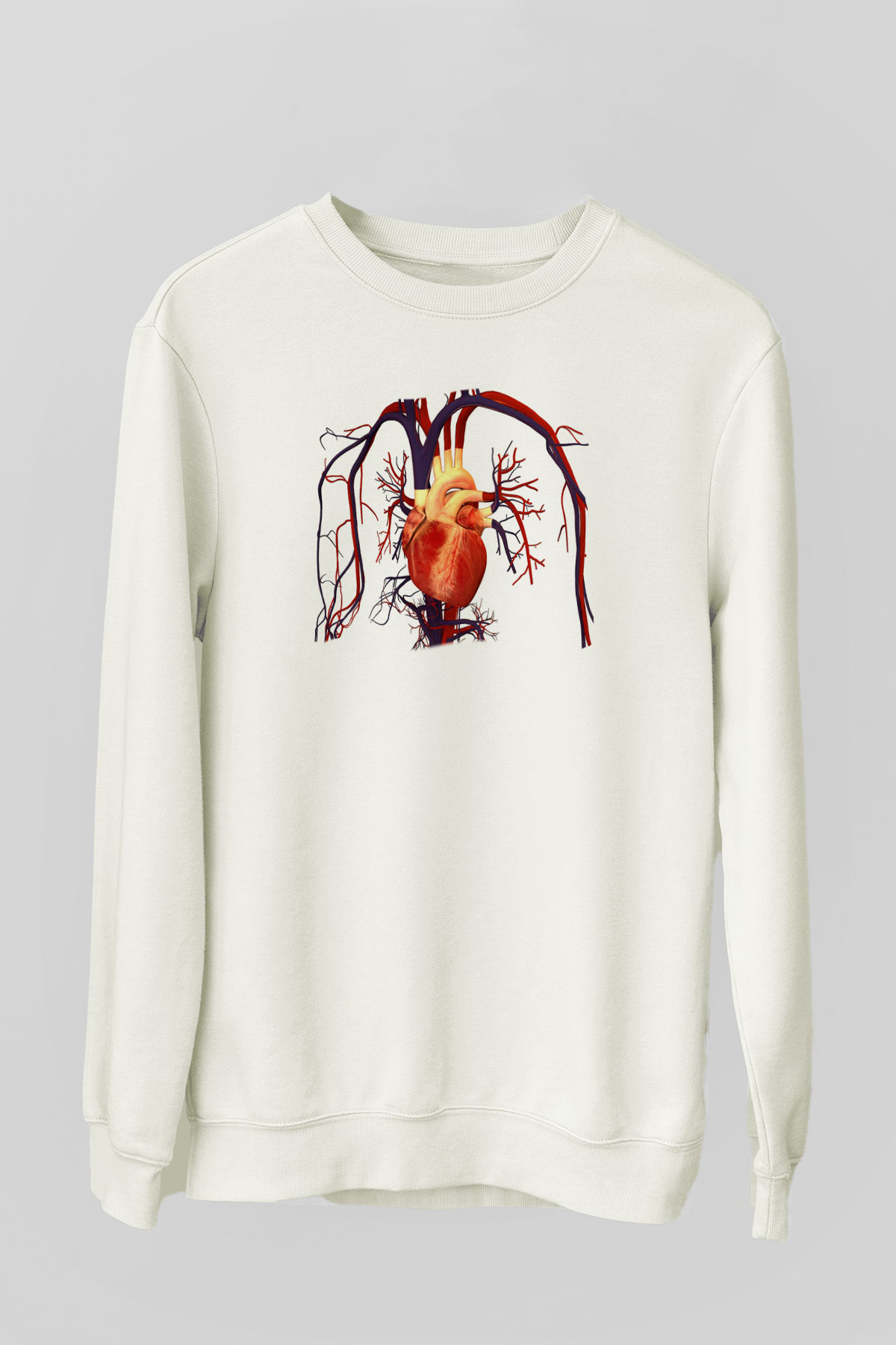 Kardiyolog Beyaz Unisex Sweatshirt