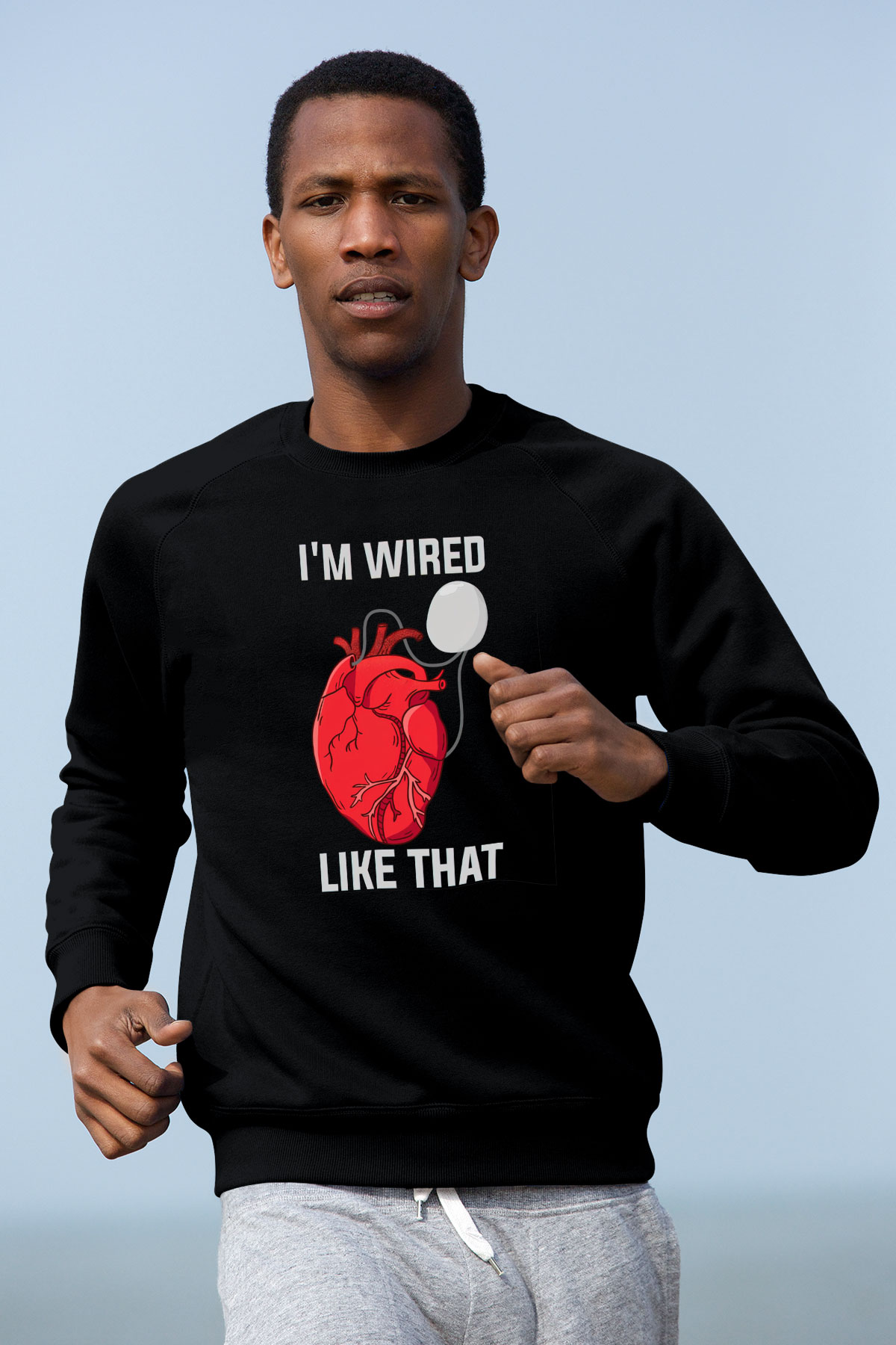 Kardiyolog Siyah Unisex Sweatshirt