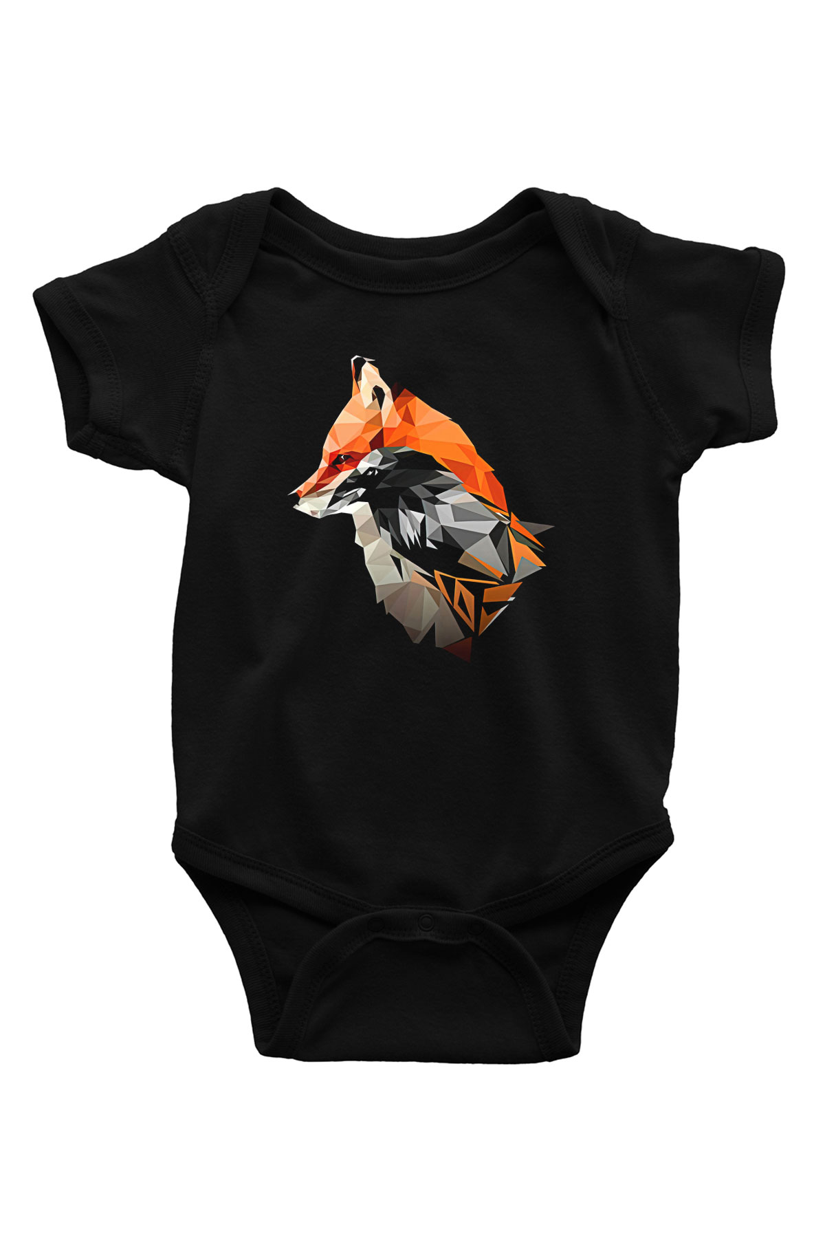 Karga Baskılı Unisex Siyah Bebek Body - Zıbın