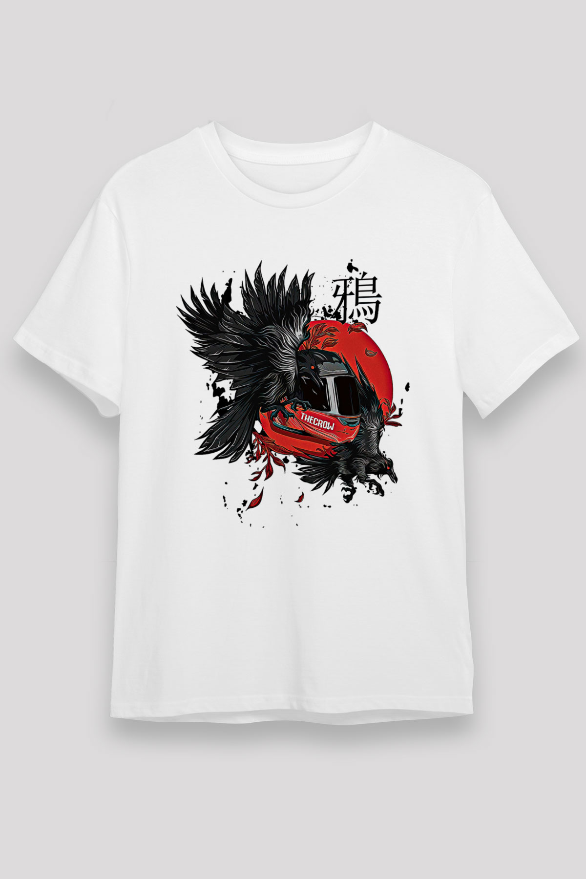 Karga Unisex Baskılı Beyaz Tişört - Tshirt