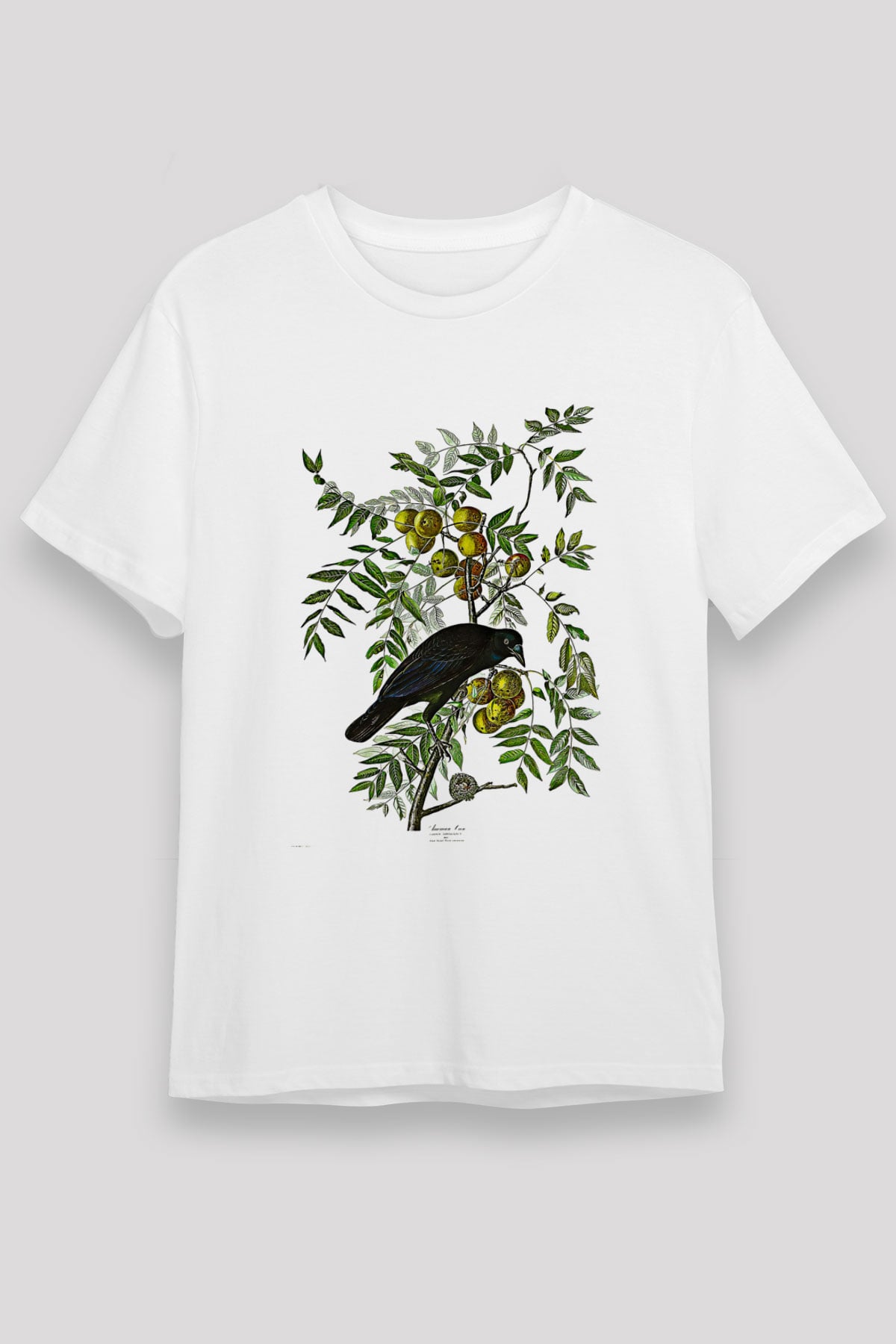 Karga Unisex Baskılı Beyaz Tişört - Tshirt