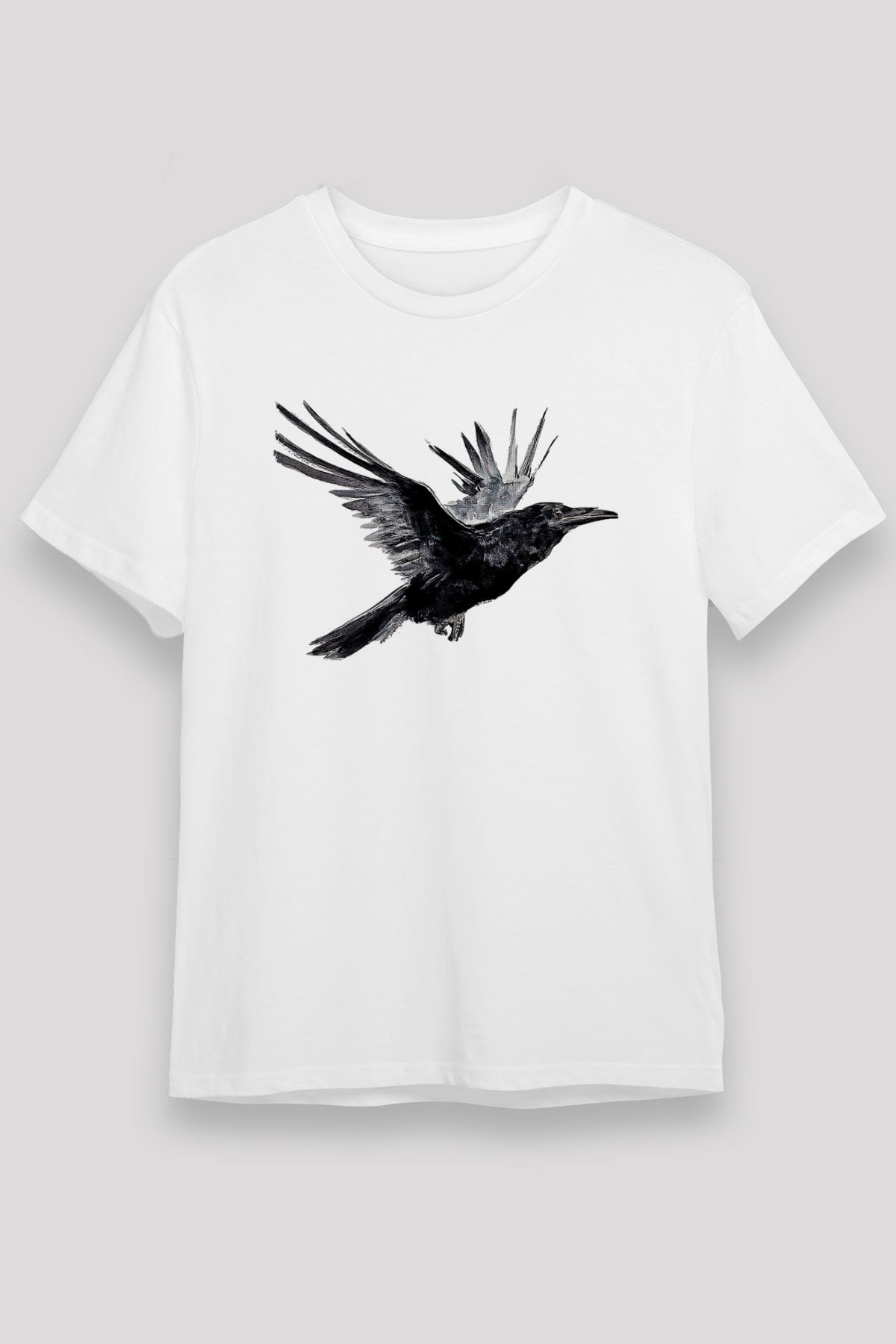 Karga Unisex Baskılı Beyaz Tişört - Tshirt