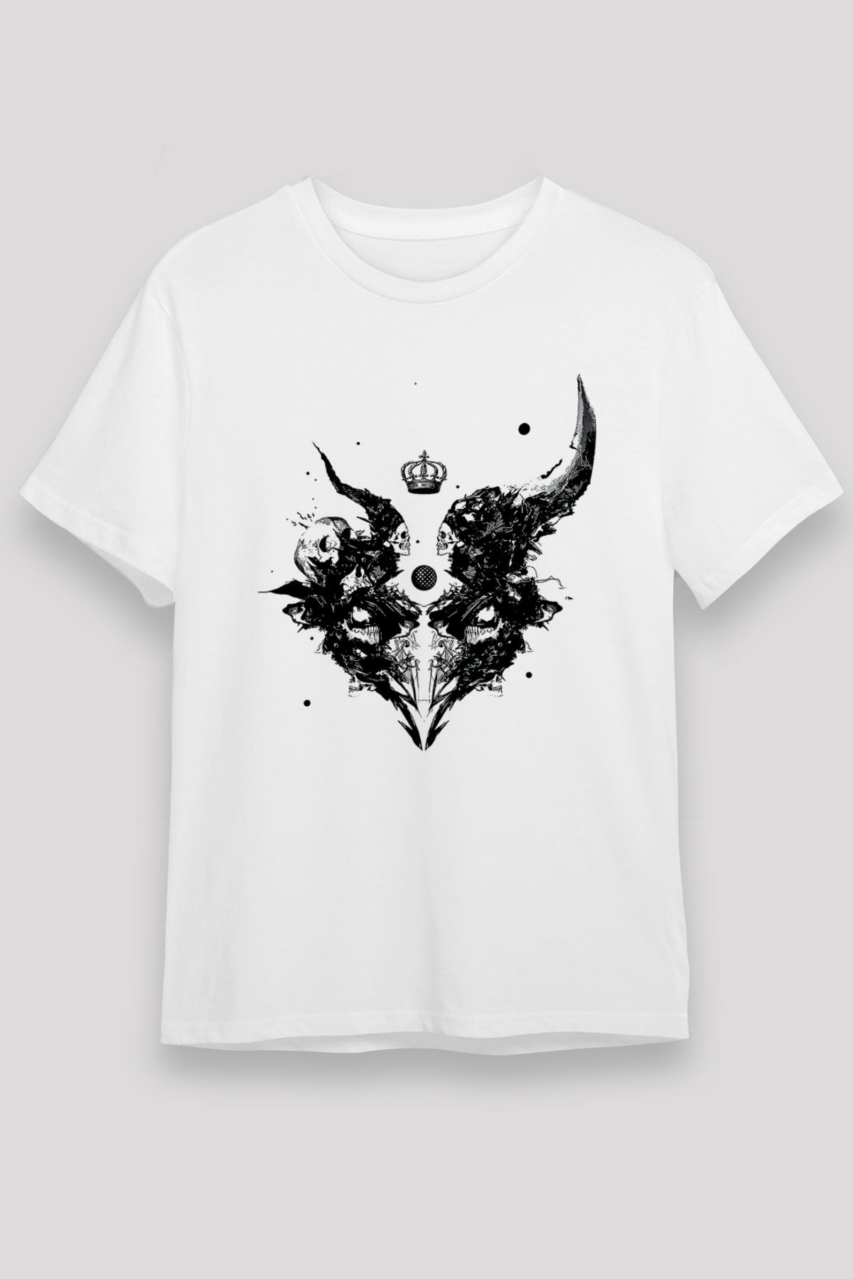 Karga Unisex Baskılı Beyaz Tişört - Tshirt