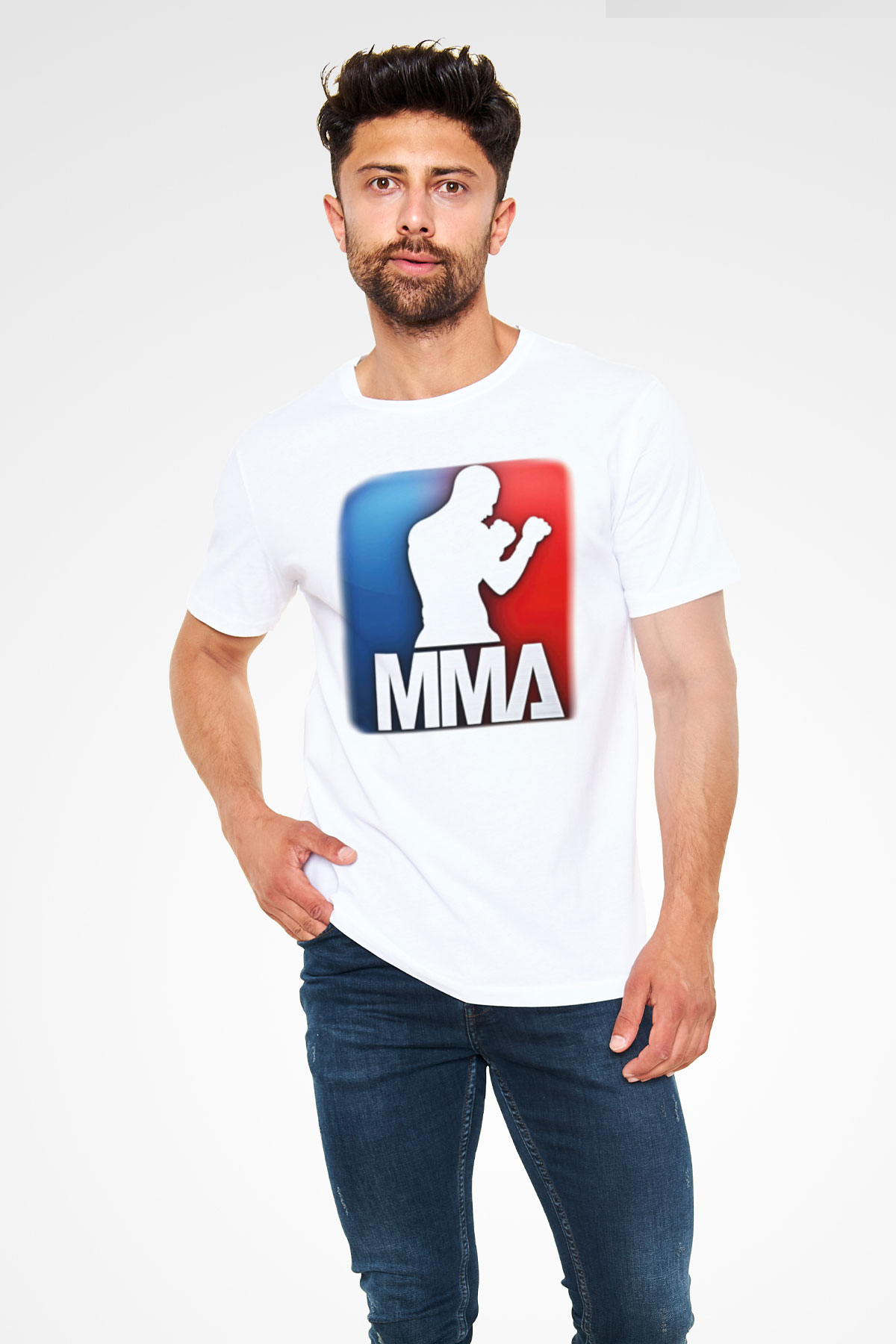 Karma dövüş sanatları Beyaz Unisex Tişört T-Shirt - TişörtFabrikası
