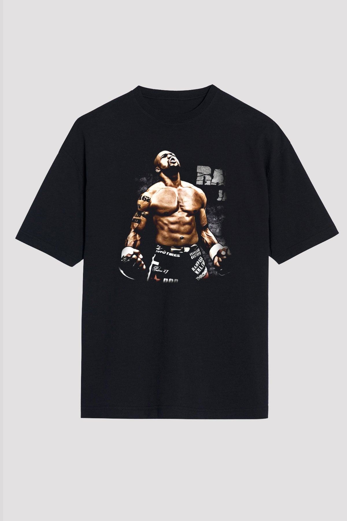 Karma dövüş sanatları Siyah Unisex Oversize Tişört T-Shirt