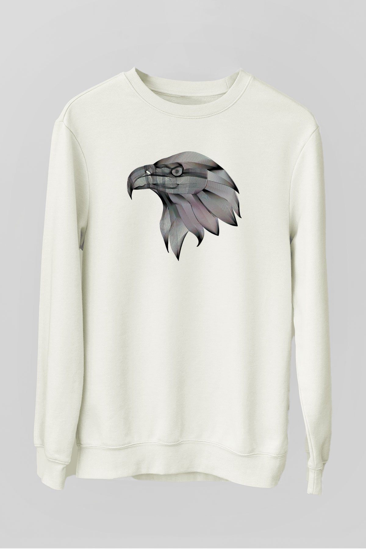 Kartal Beyaz Unisex Sweatshirt
