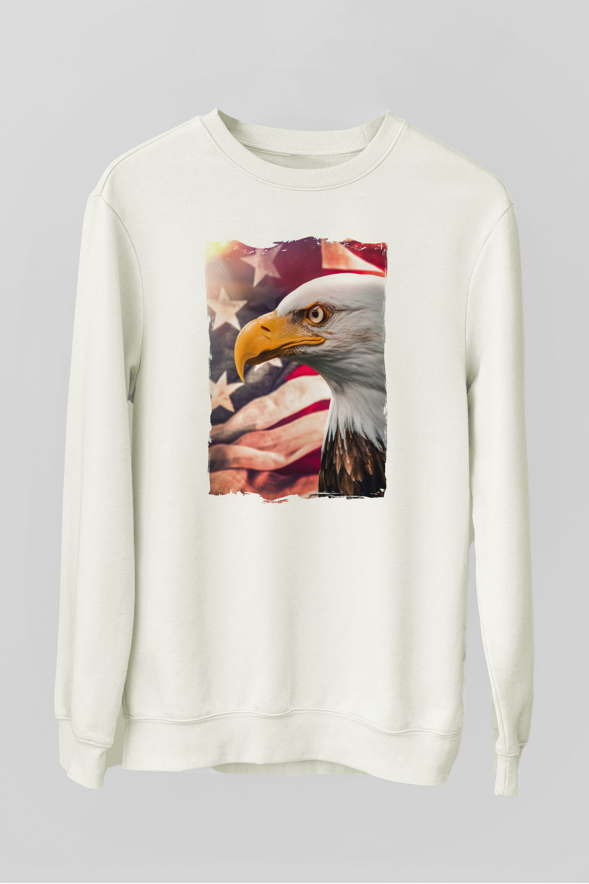 Kartal Beyaz Unisex Sweatshirt