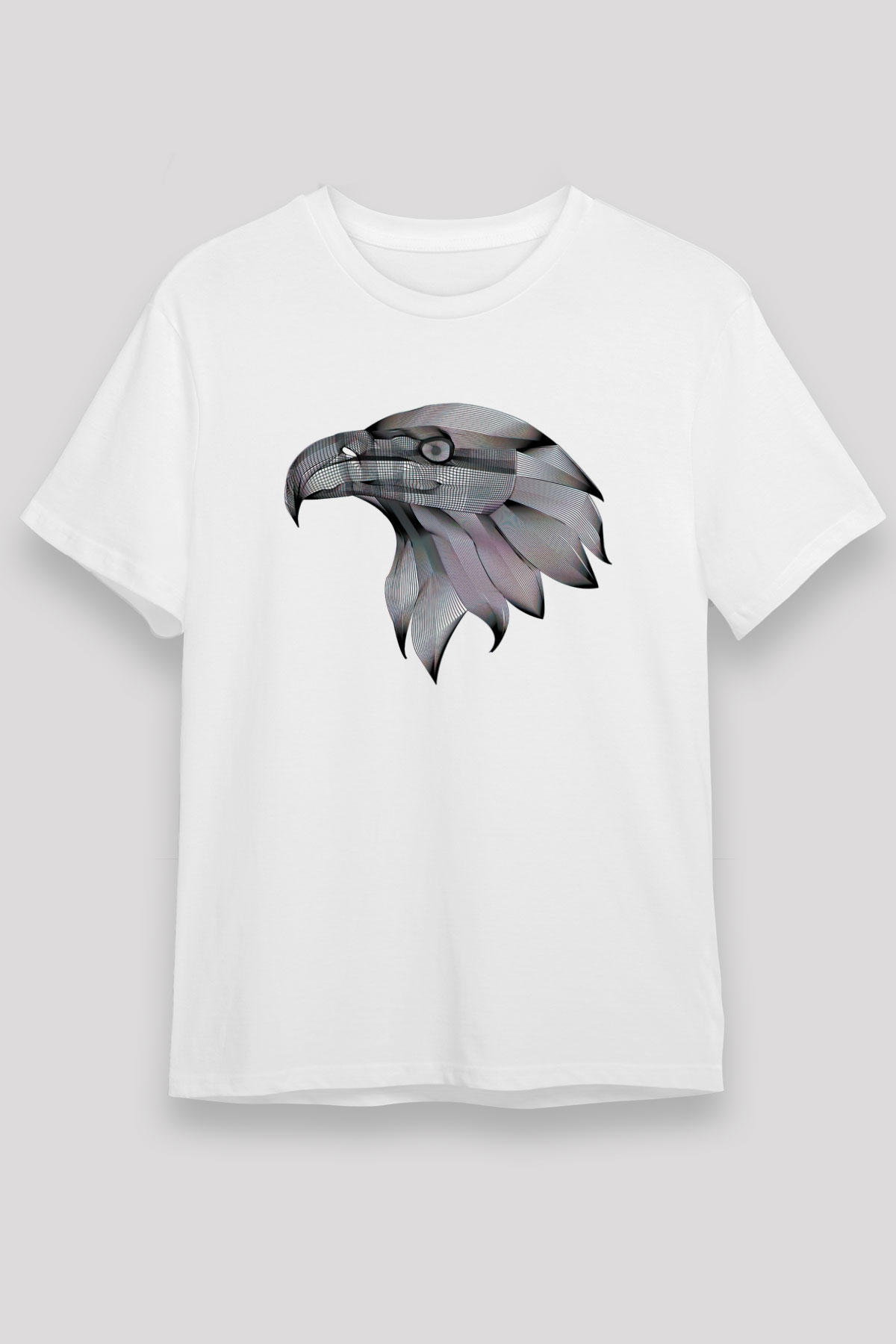 Kartal Beyaz Unisex Tişört T-Shirt - TişörtFabrikası