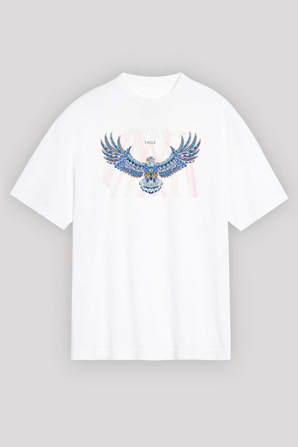 Kartal Beyaz Oversize Tişört Oversize T-shirt - TişörtFabrikası