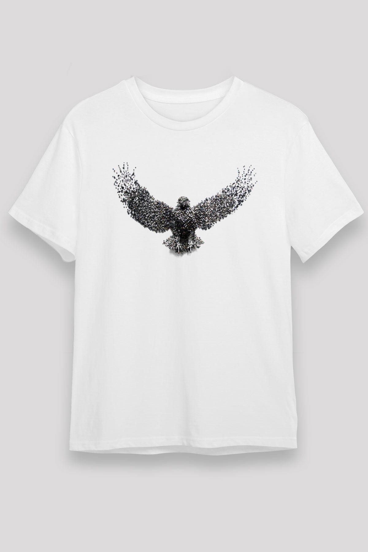 Kartal Beyaz Unisex Tişört T-Shirt - TişörtFabrikası