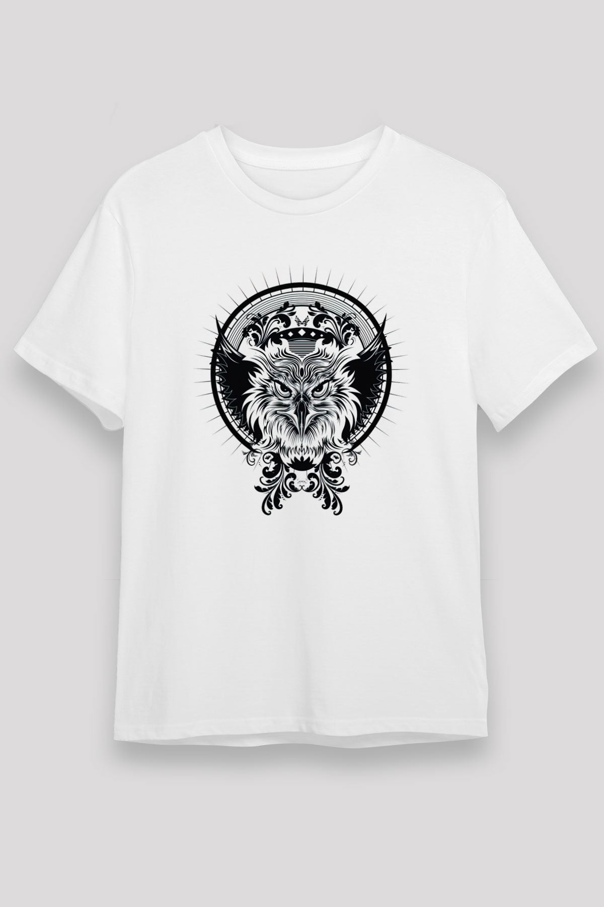Kartal Beyaz Unisex Tişört T-Shirt - TişörtFabrikası