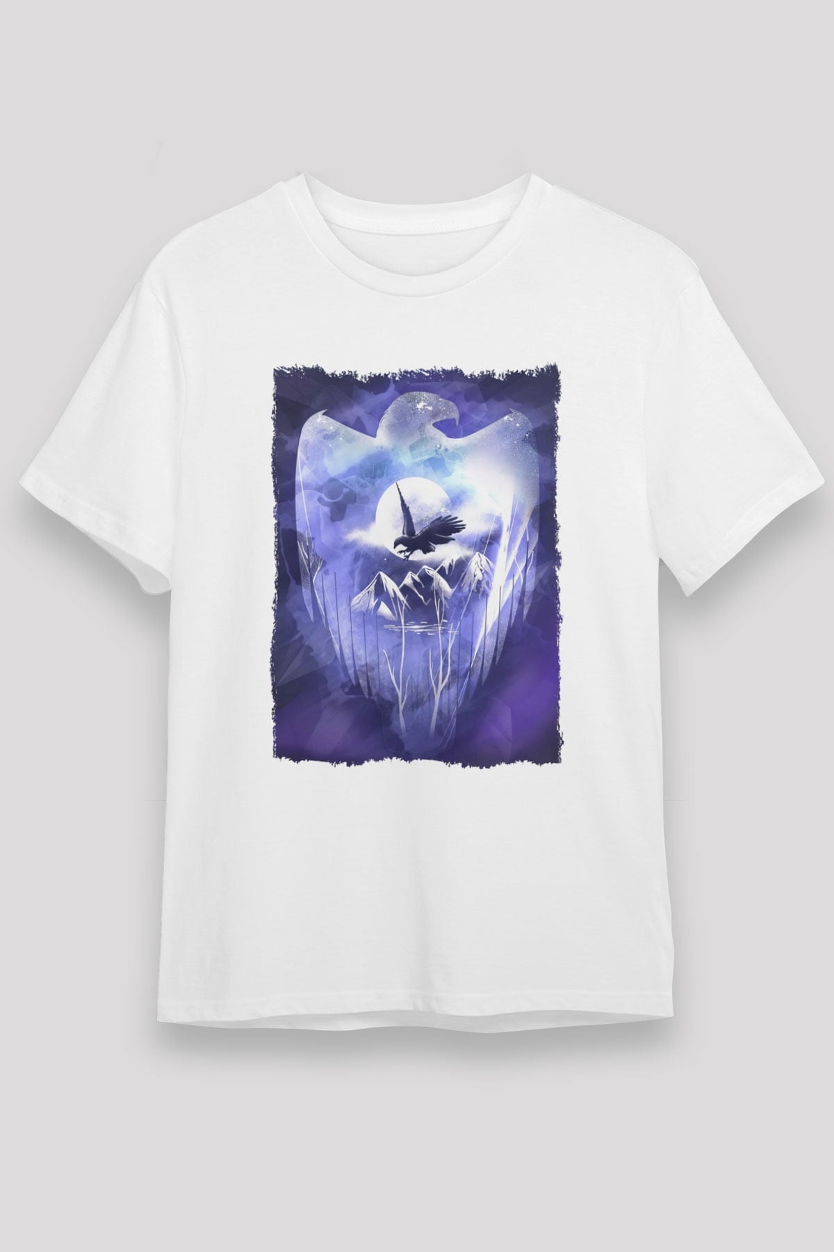 Kartal Beyaz Unisex Tişört T-Shirt - TişörtFabrikası