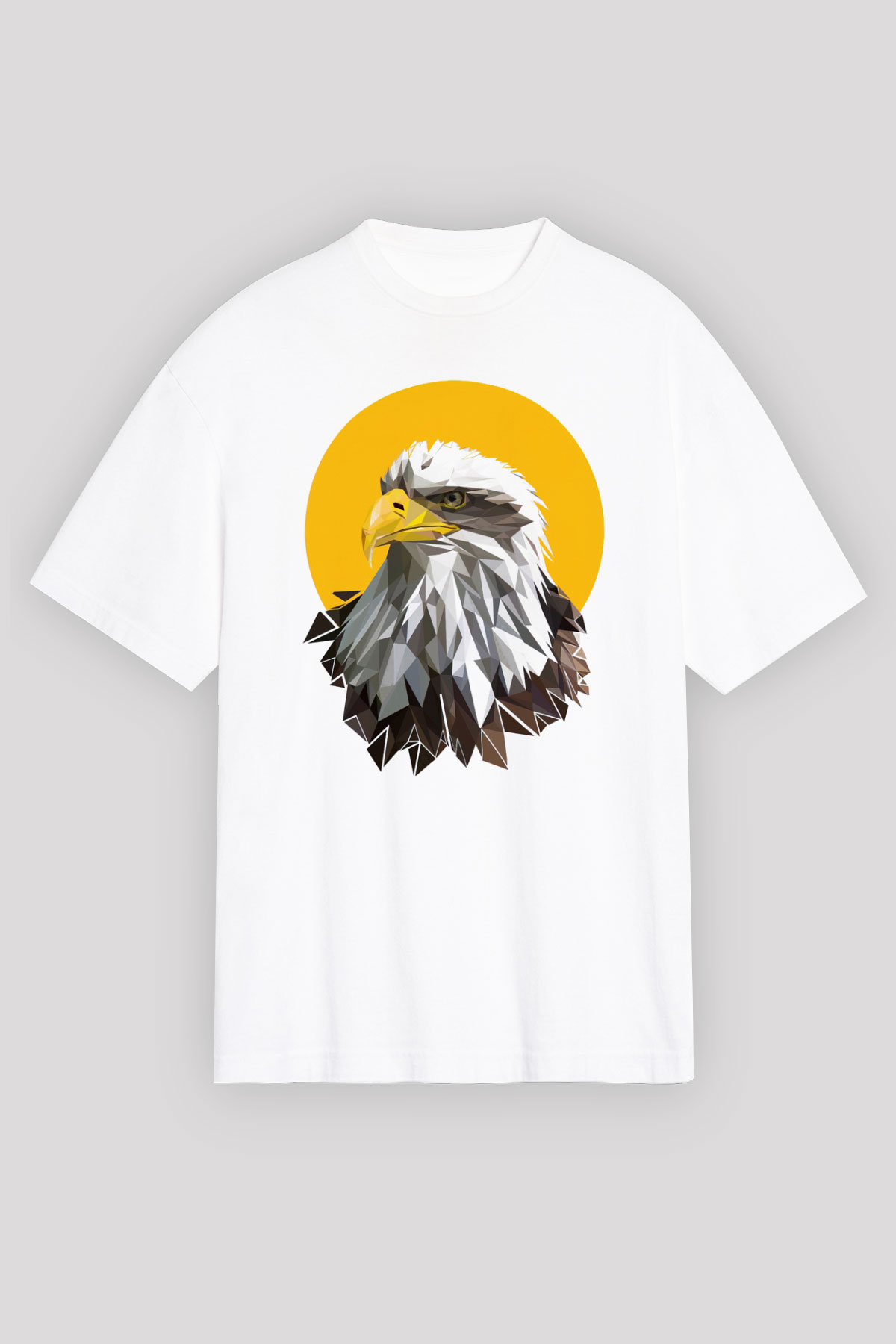 Kartal Beyaz Oversize Tişört Oversize T-shirt - TişörtFabrikası