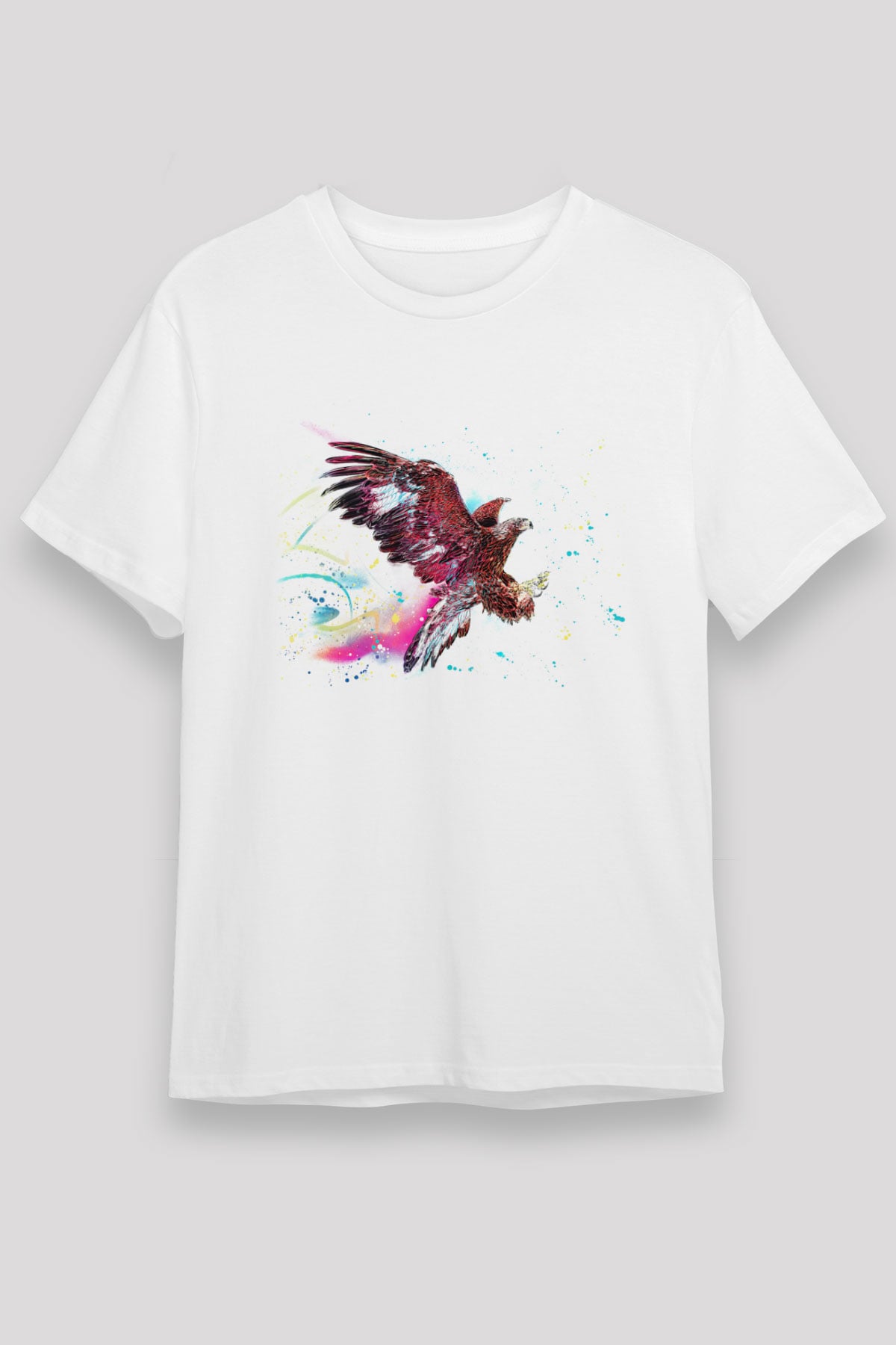 Kartal Beyaz Unisex Tişört T-Shirt - TişörtFabrikası