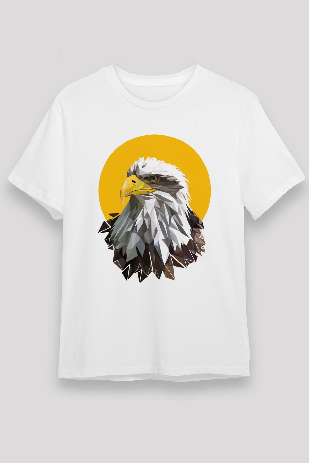 Kartal Beyaz Unisex Tişört T-Shirt - TişörtFabrikası